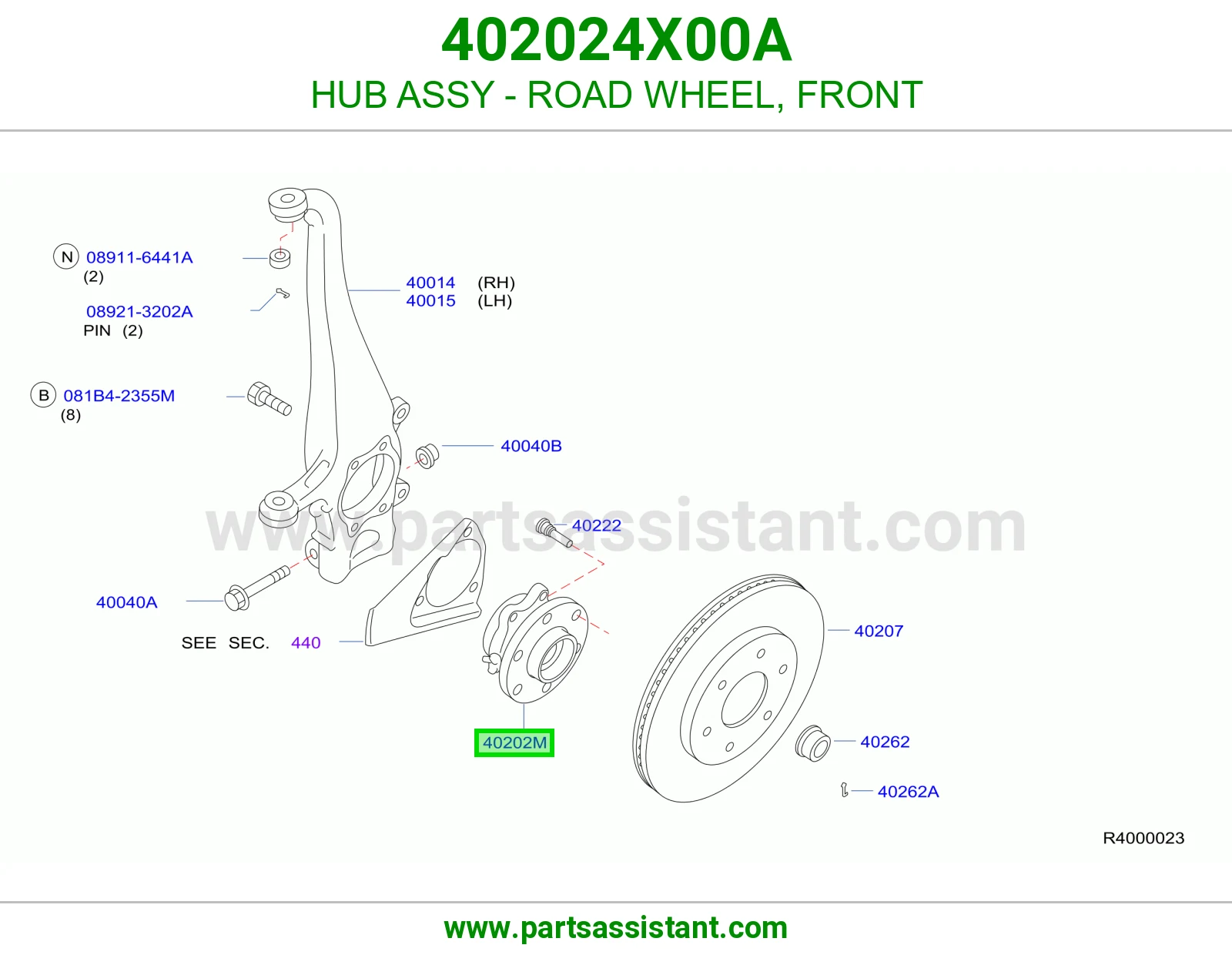 HUB ASSY - ROAD WHEEL, FRONT