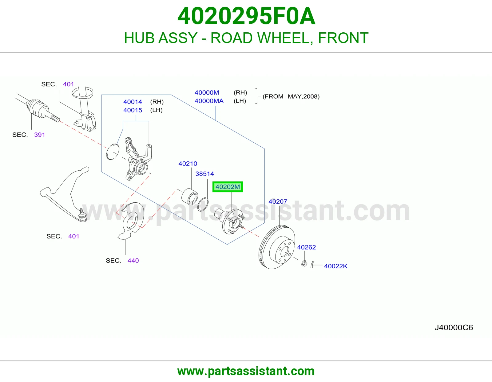 HUB ASSY - ROAD WHEEL, FRONT