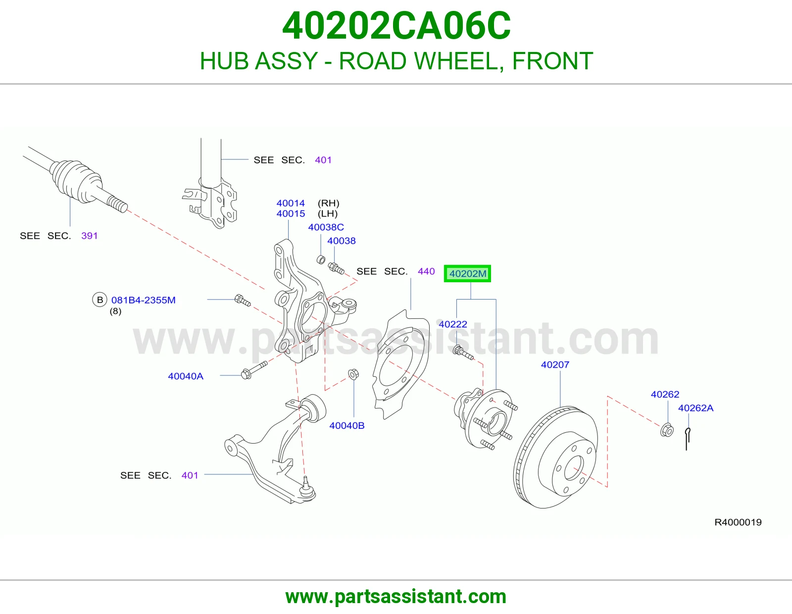 HUB ASSY - ROAD WHEEL, FRONT