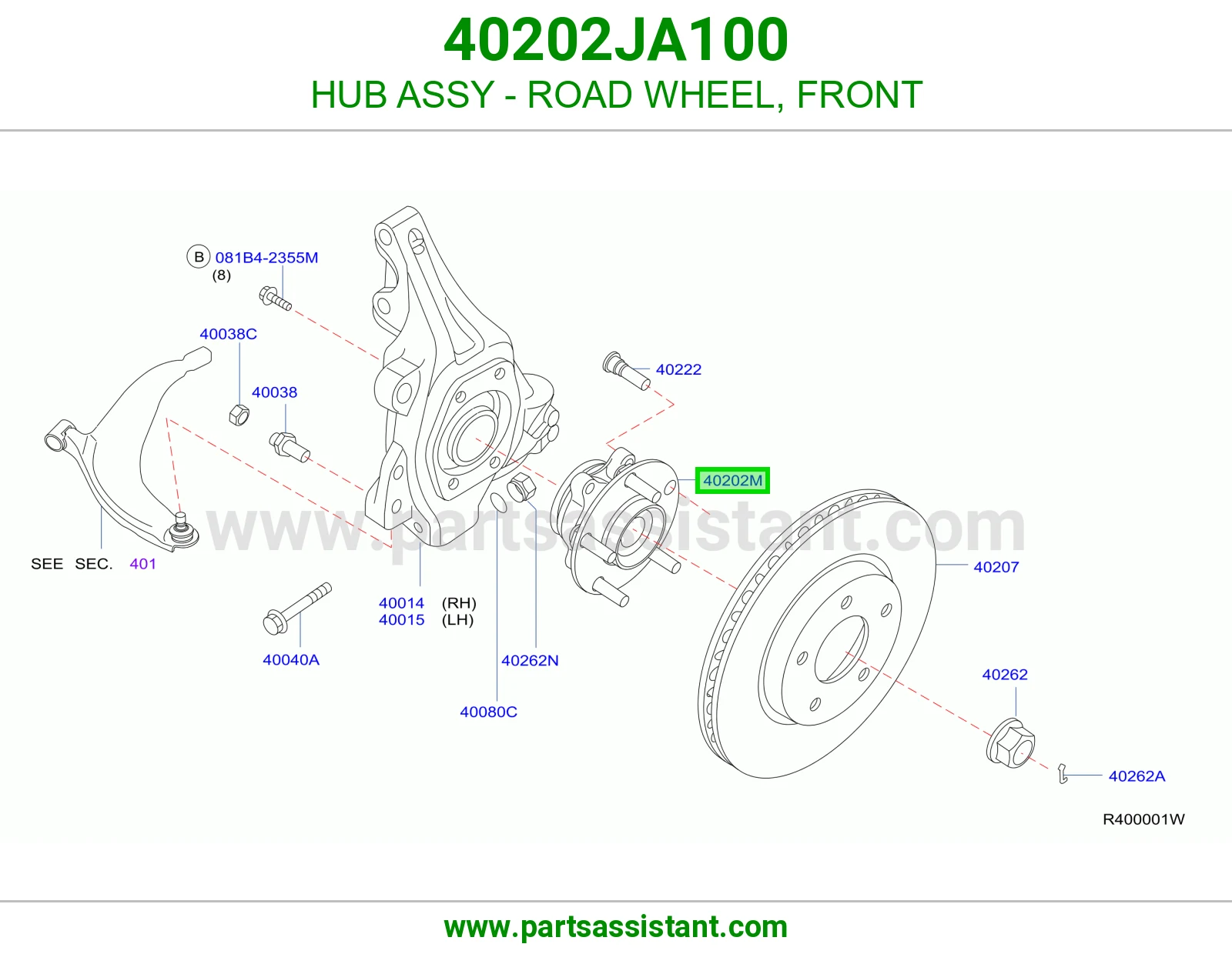 HUB ASSY - ROAD WHEEL, FRONT