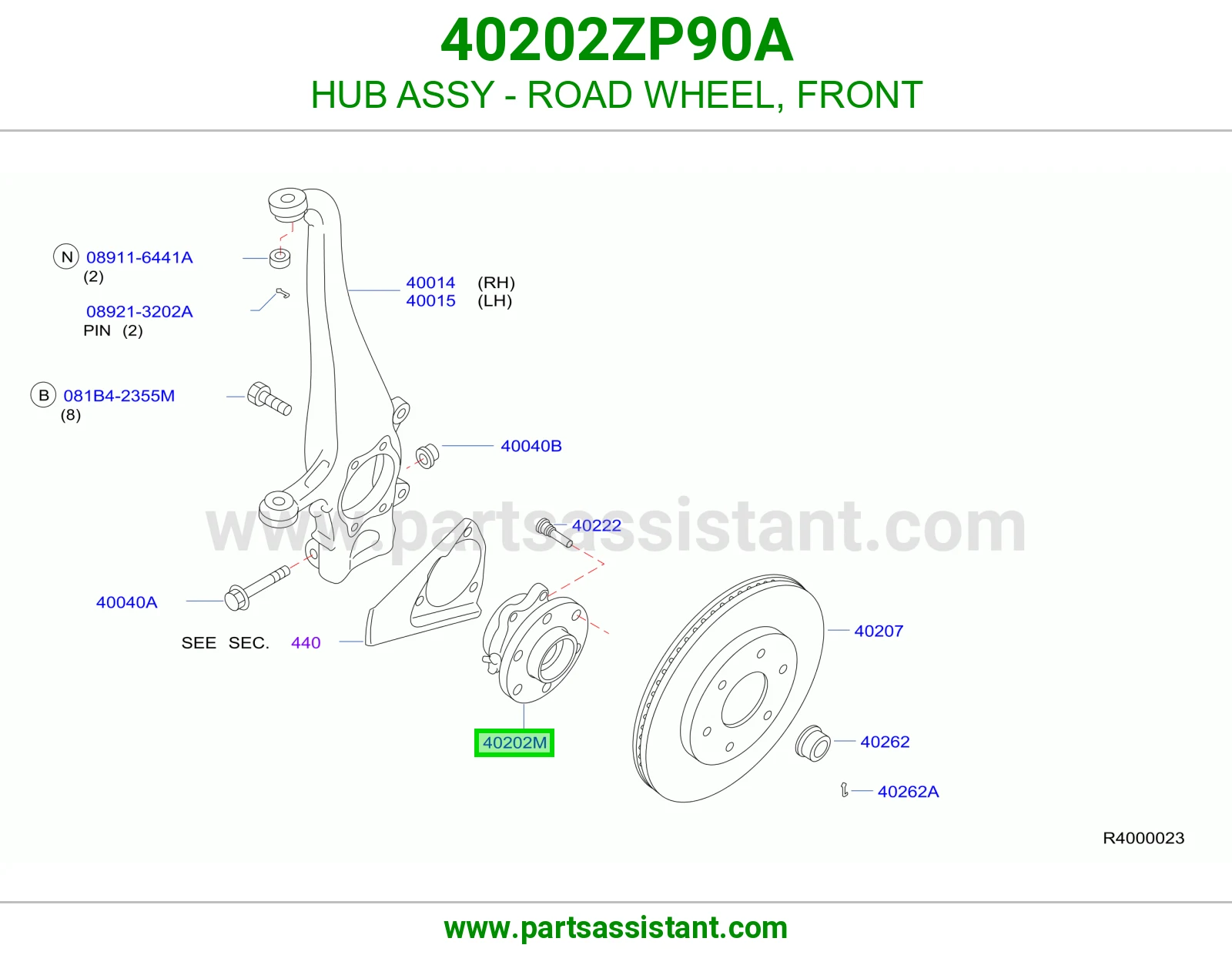HUB ASSY - ROAD WHEEL, FRONT