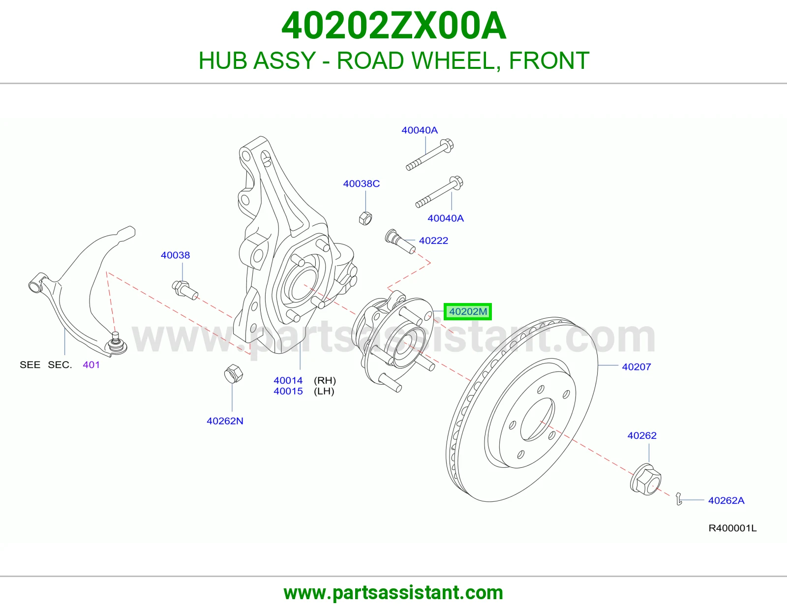 HUB ASSY - ROAD WHEEL, FRONT