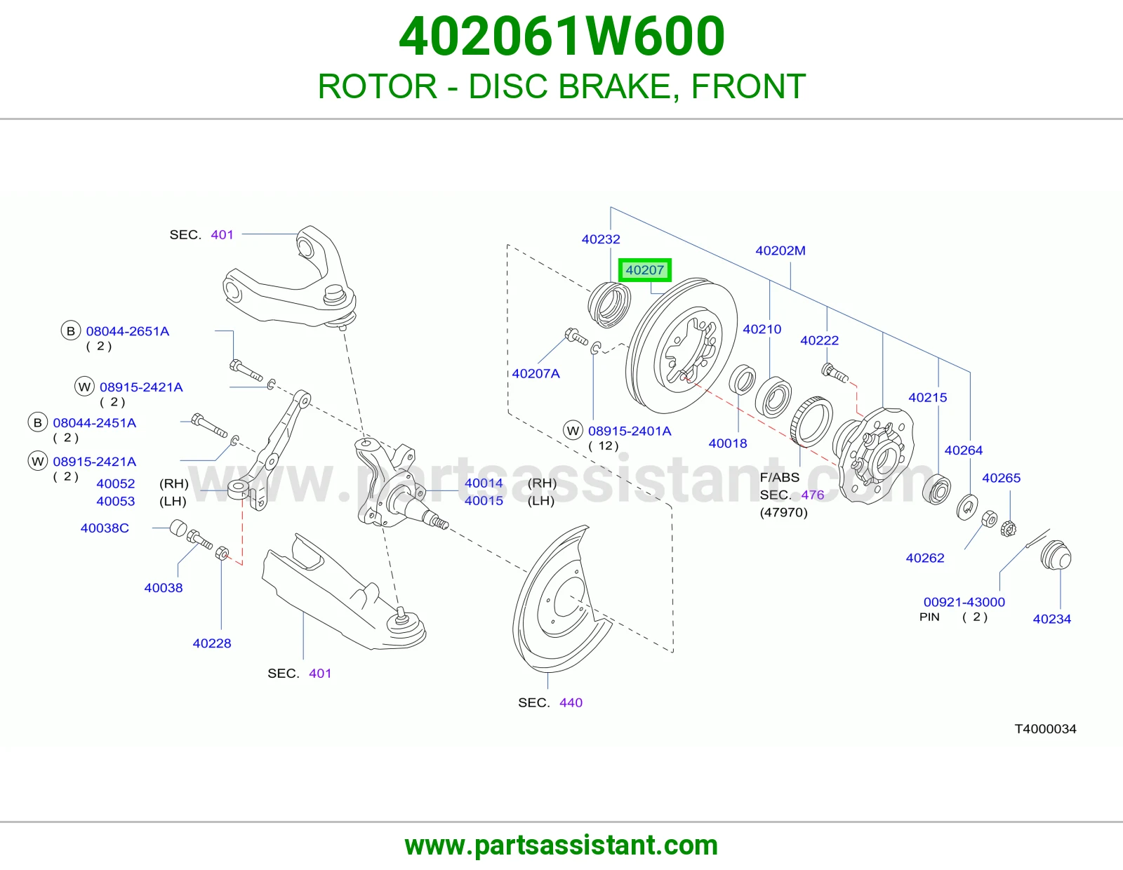 ROTOR - DISC BRAKE, FRONT