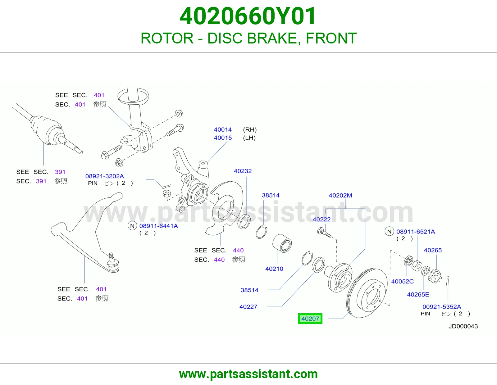 ROTOR - DISC BRAKE, FRONT