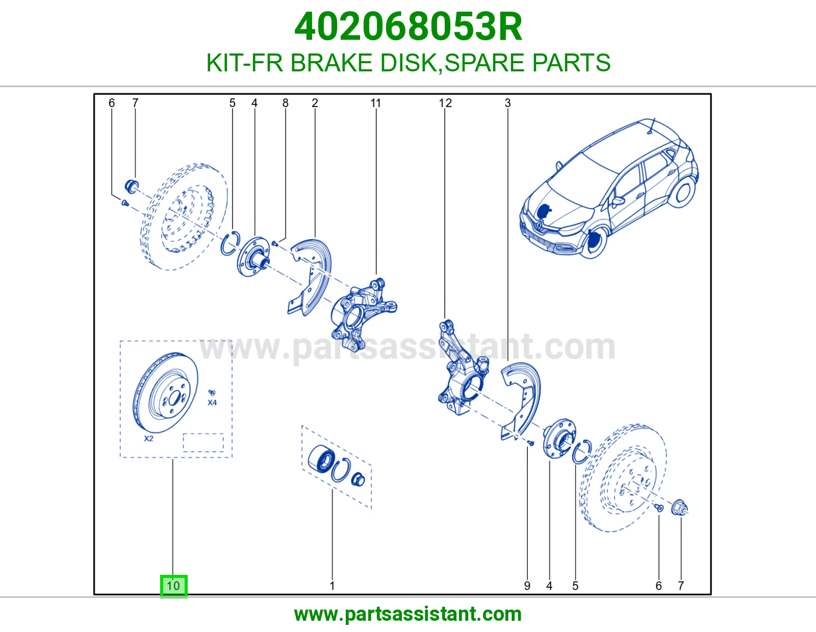 KIT-FR BRAKE DISK,SPARE PARTS