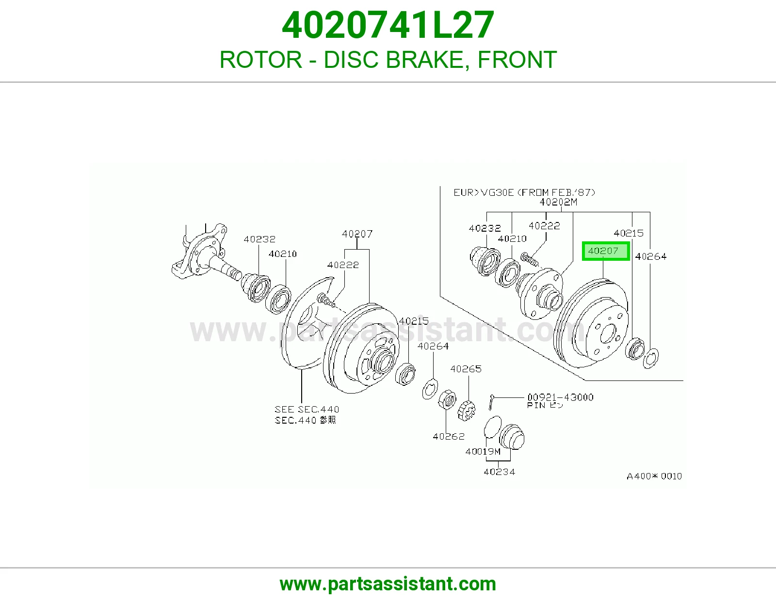 ROTOR - DISC BRAKE, FRONT