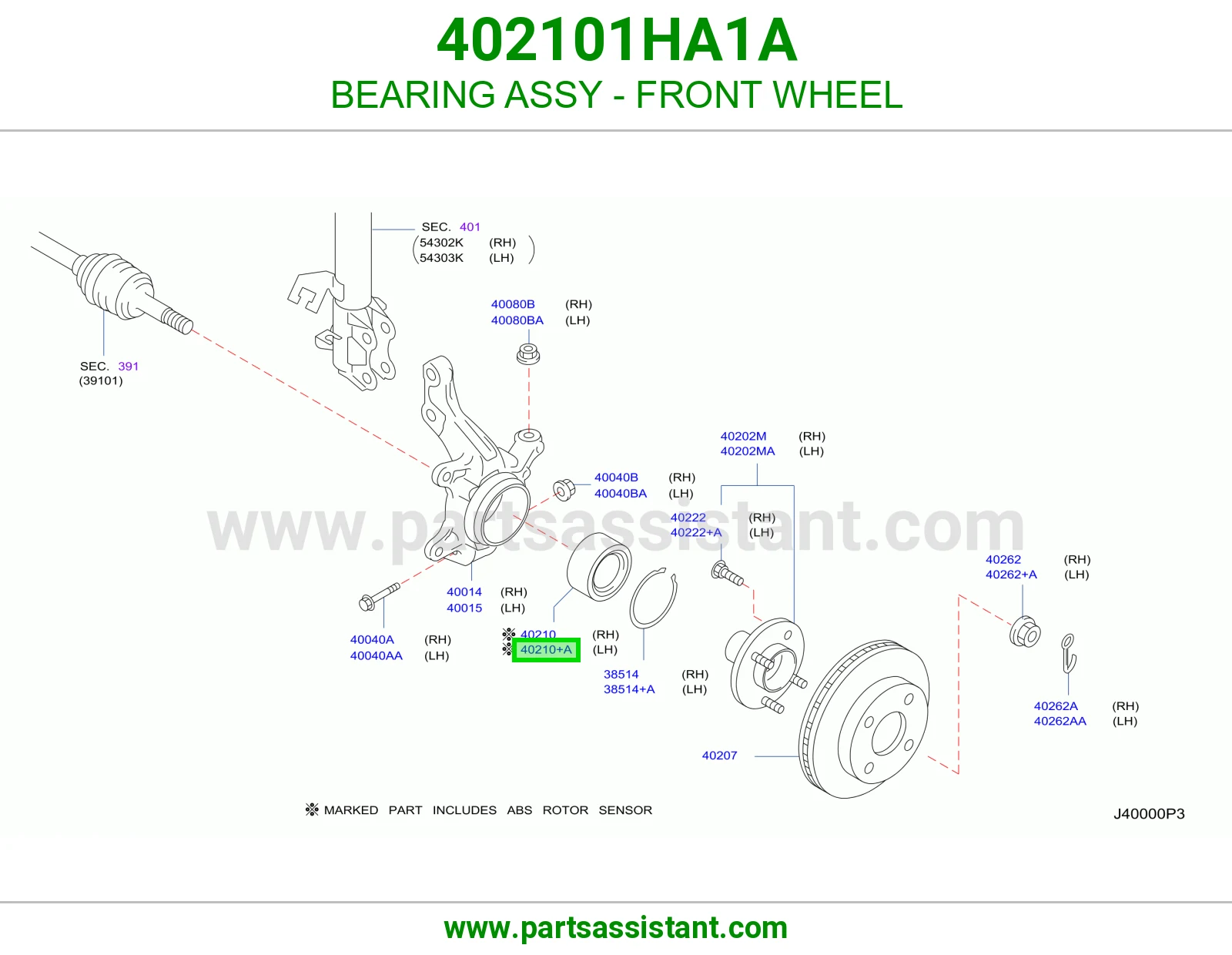 BEARING ASSY - FRONT WHEEL