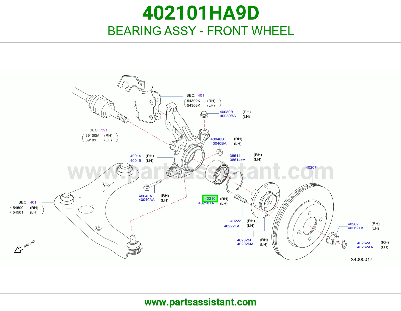 BEARING ASSY - FRONT WHEEL