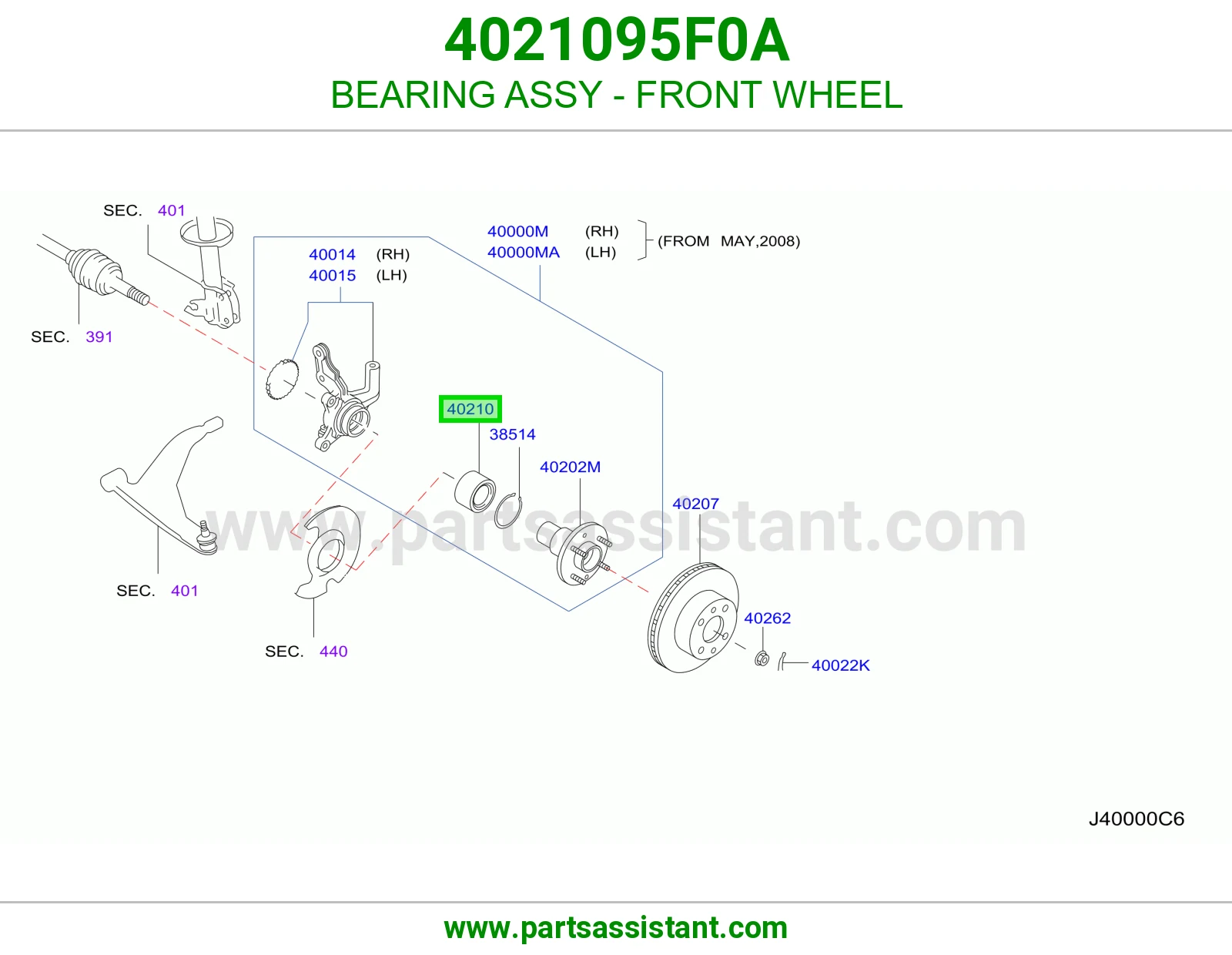BEARING ASSY - FRONT WHEEL