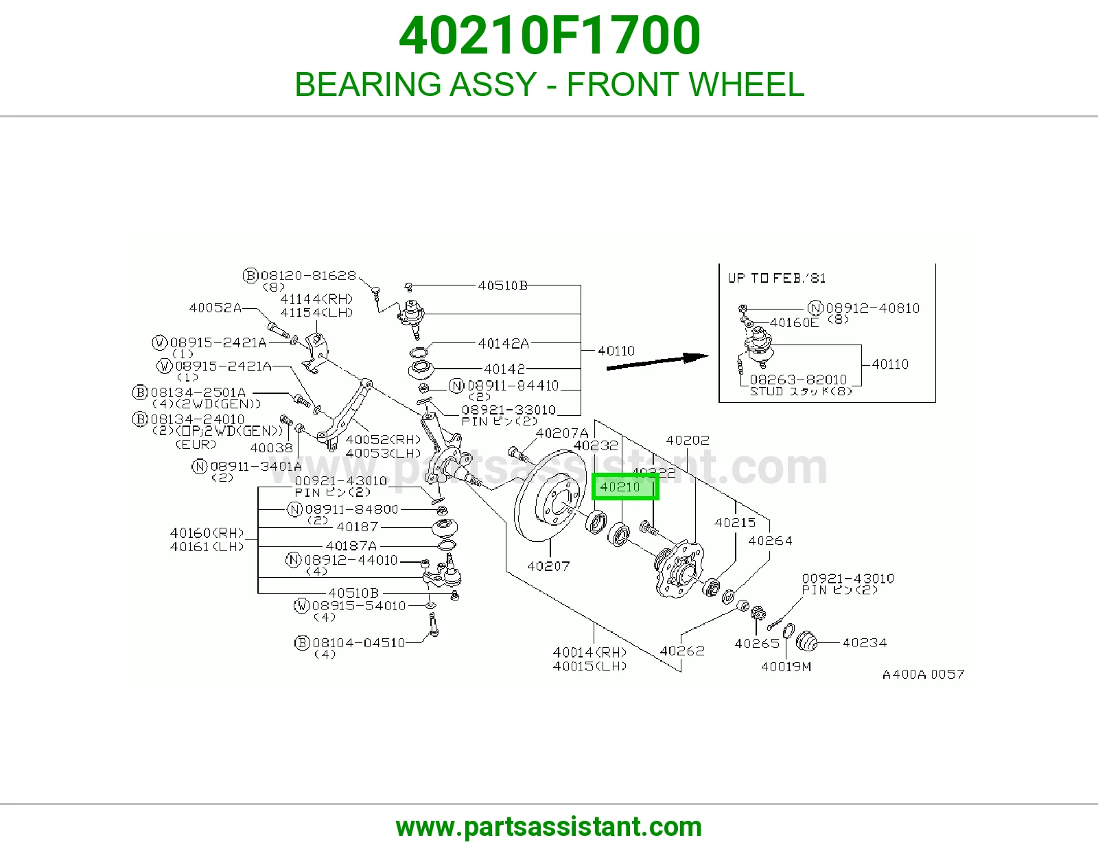 BEARING ASSY - FRONT WHEEL