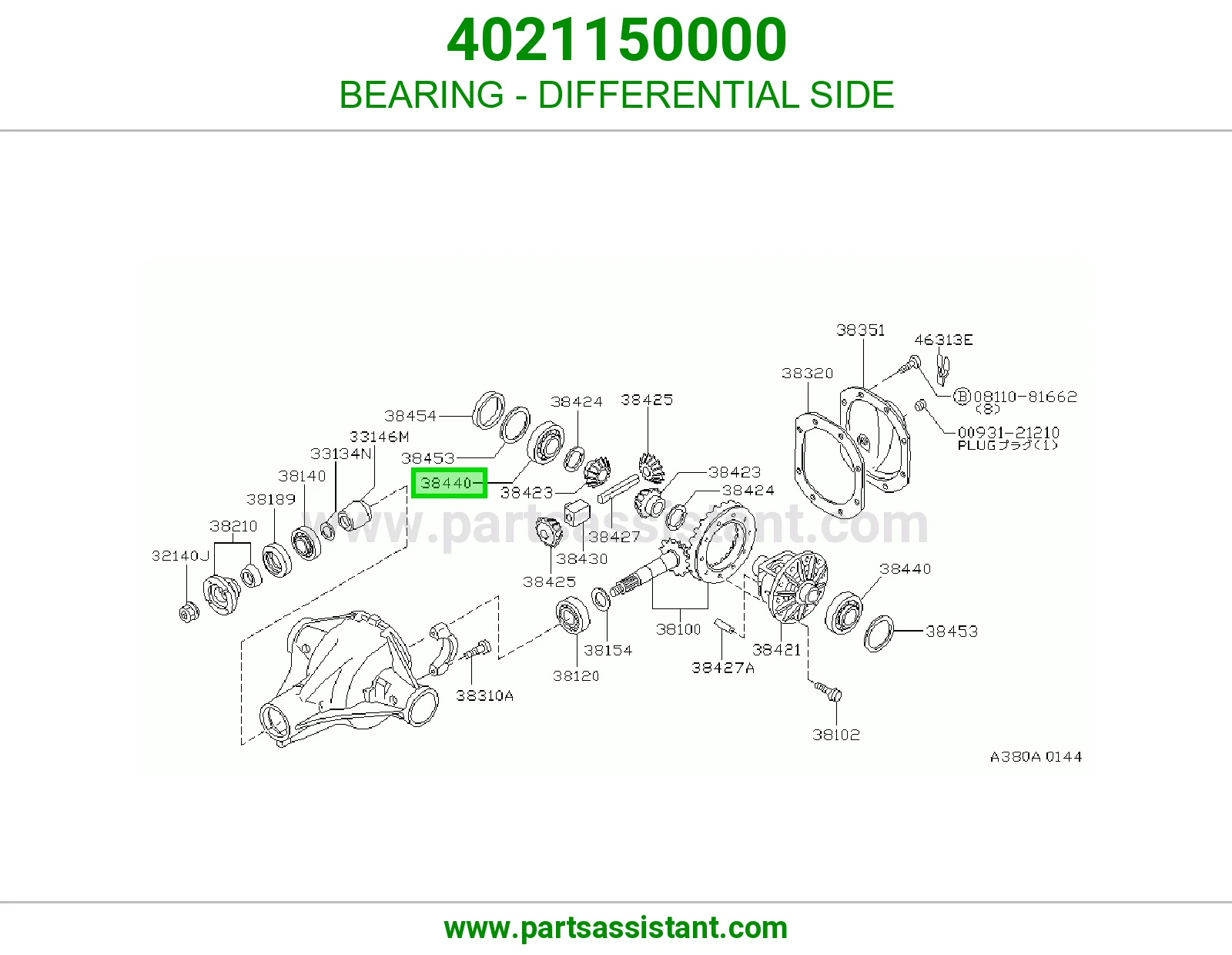 BEARING - DIFFERENTIAL SIDE