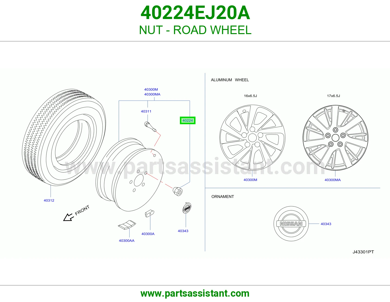 NUT - ROAD WHEEL