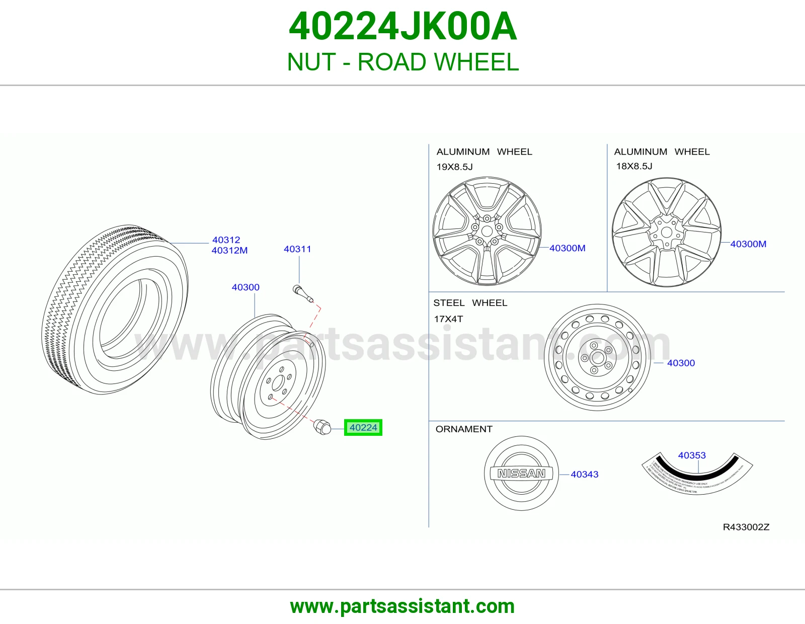 NUT - ROAD WHEEL