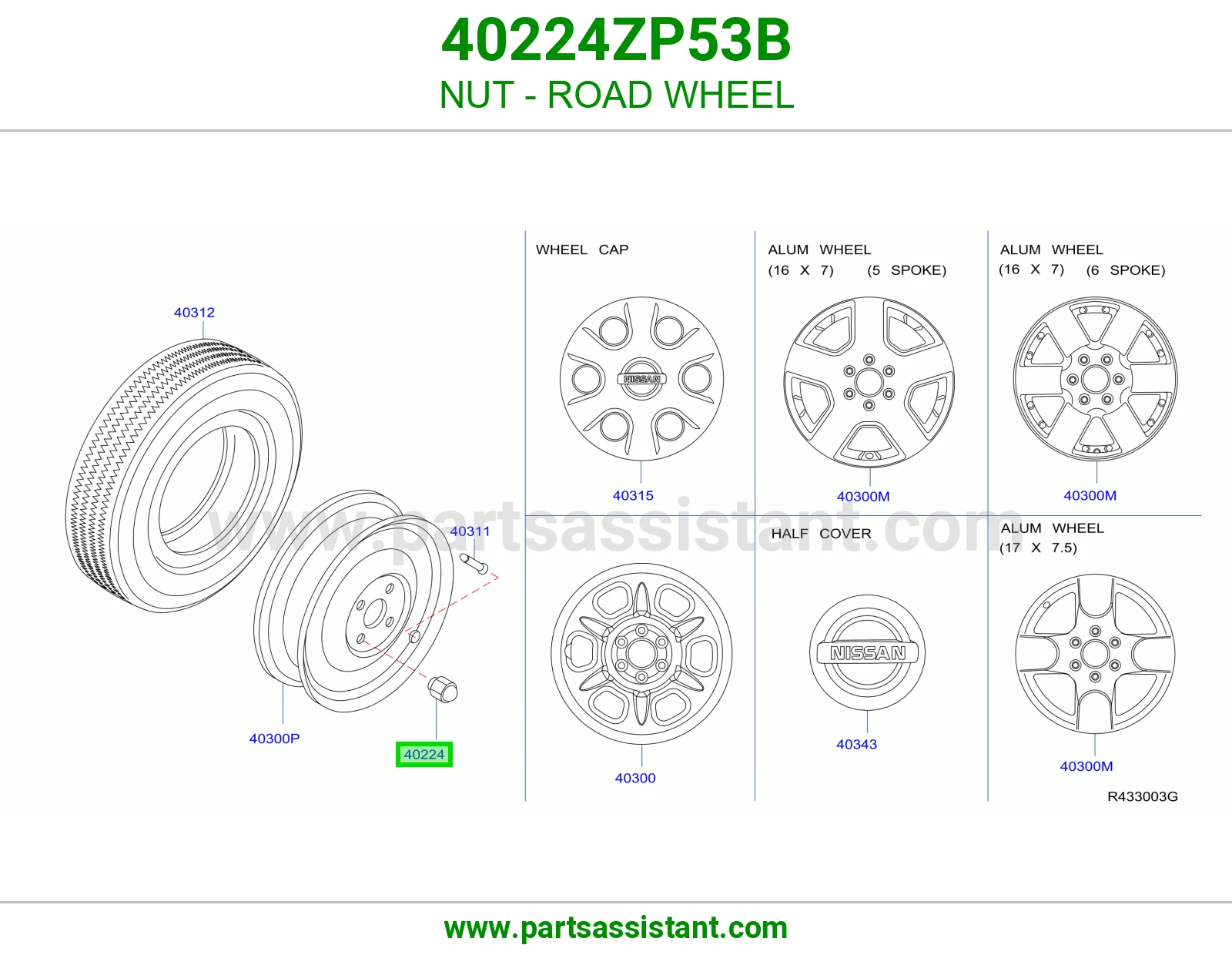 NUT - ROAD WHEEL