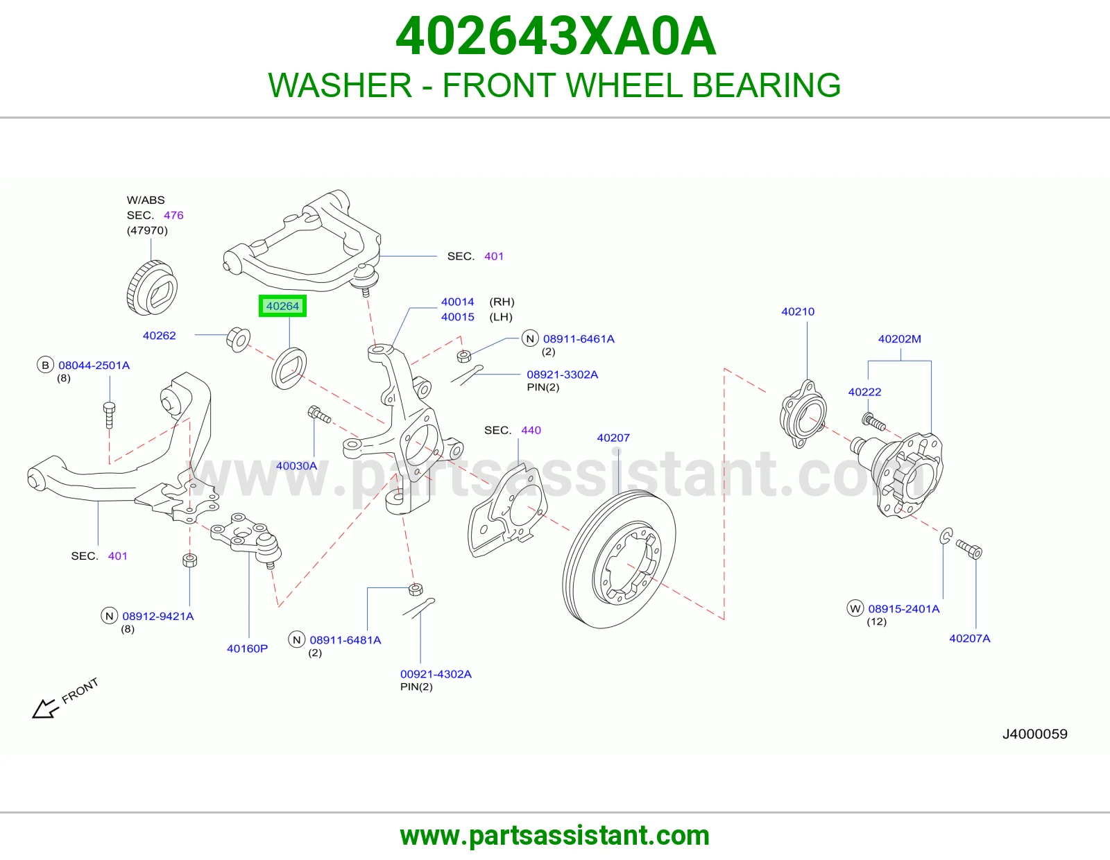 WASHER - FRONT WHEEL BEARING