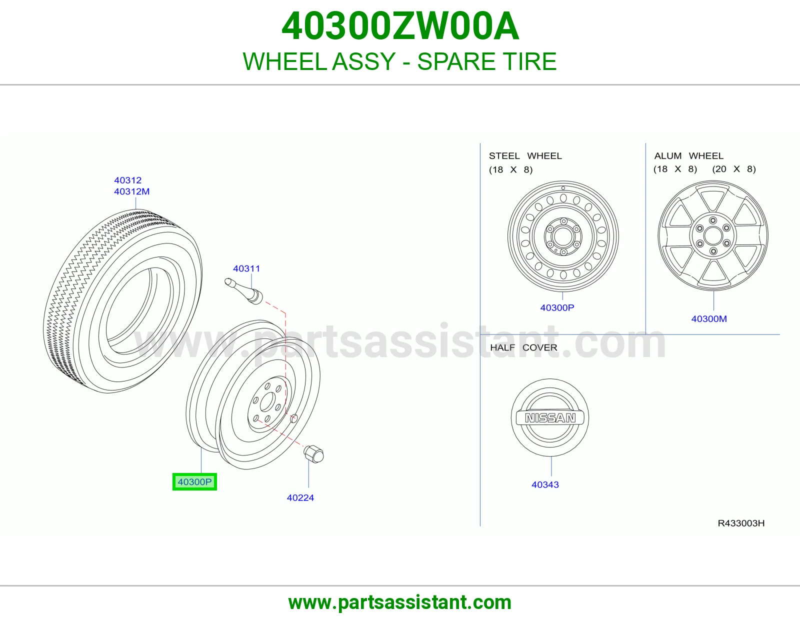 WHEEL ASSY - SPARE TIRE
