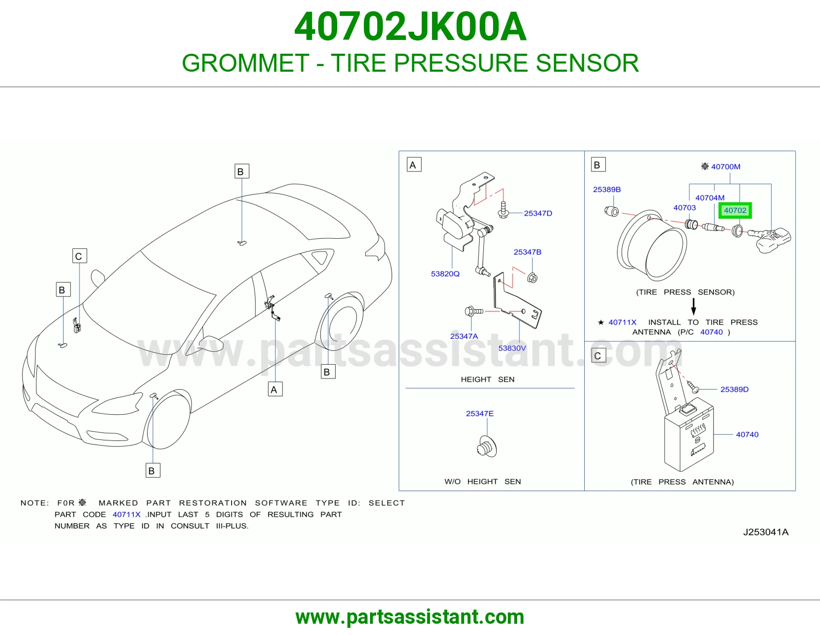 GROMMET - TIRE PRESSURE SENSOR