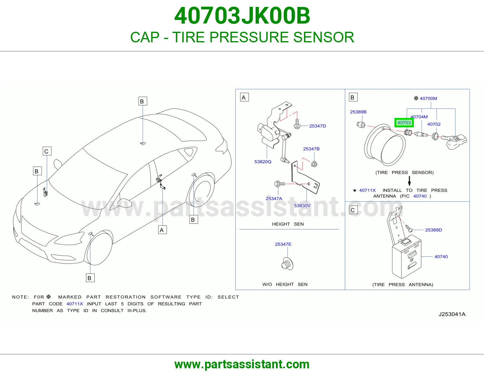 CAP - TIRE PRESSURE SENSOR