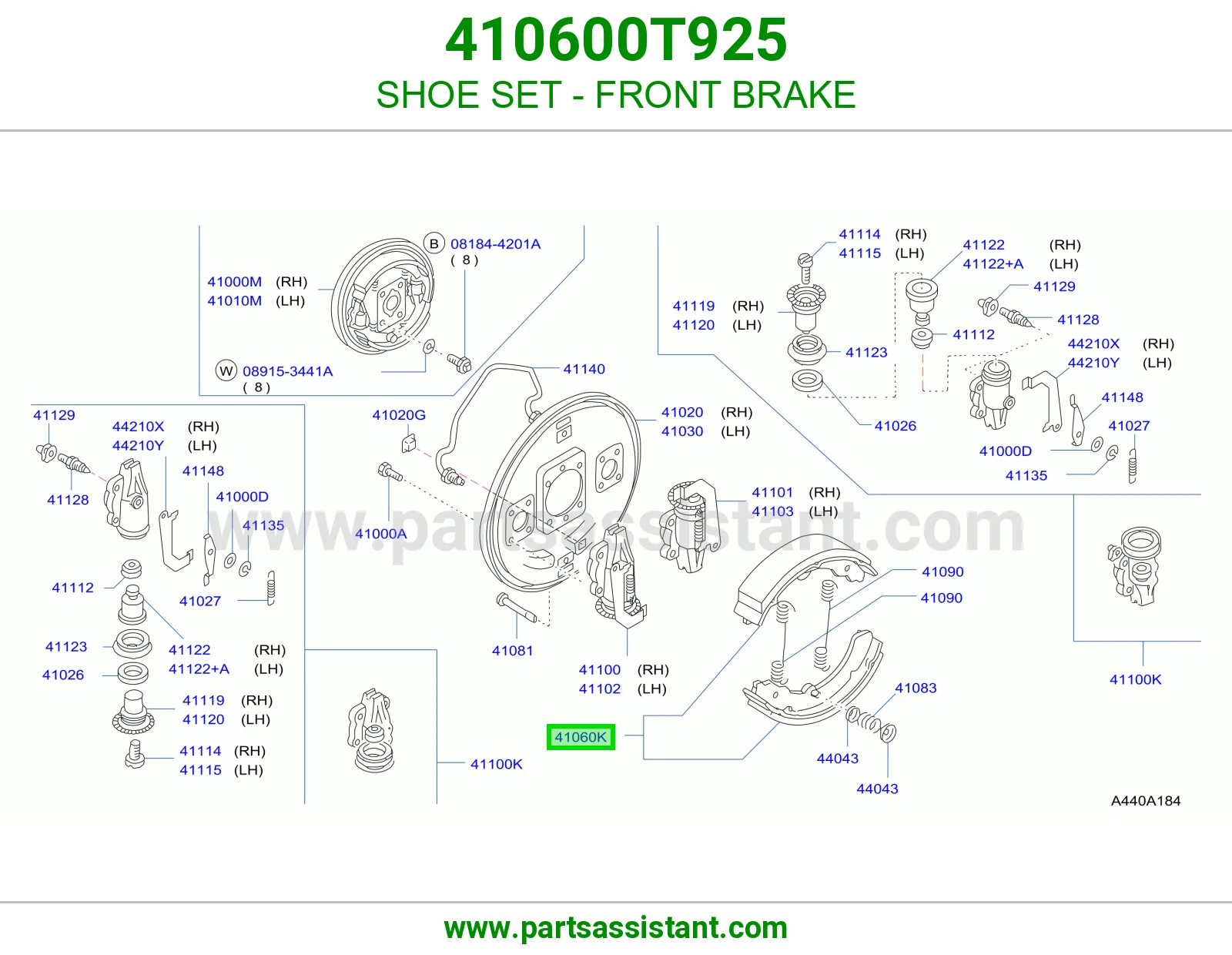 SHOE SET - FRONT BRAKE