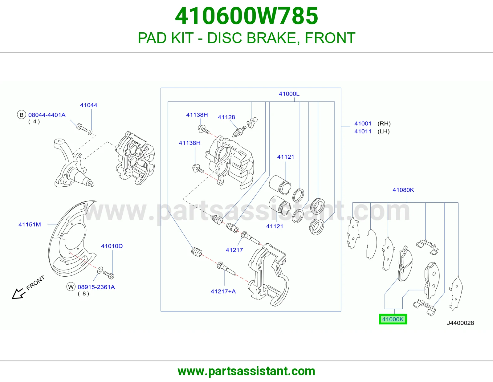 PAD KIT - DISC BRAKE, FRONT