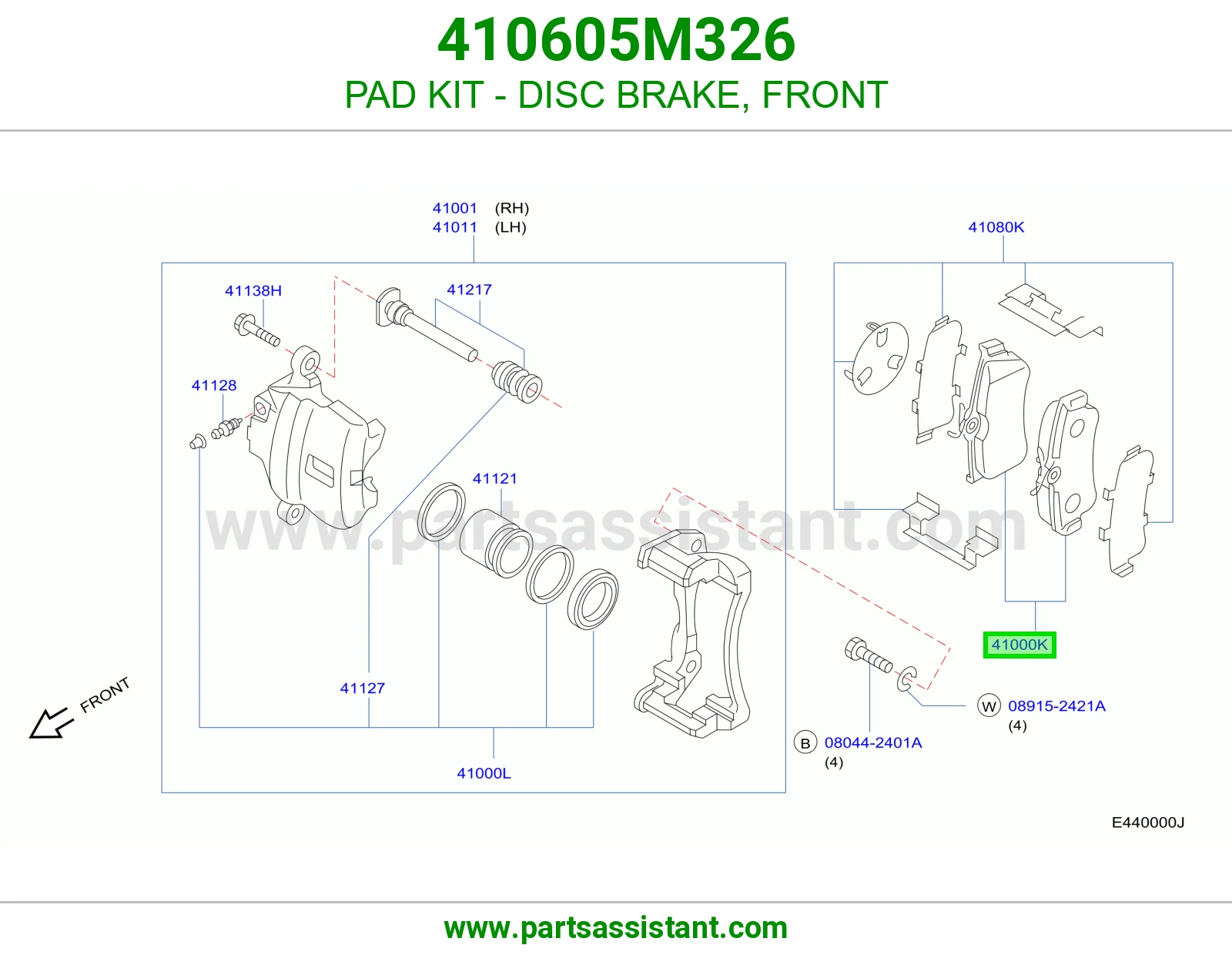 PAD KIT - DISC BRAKE, FRONT
