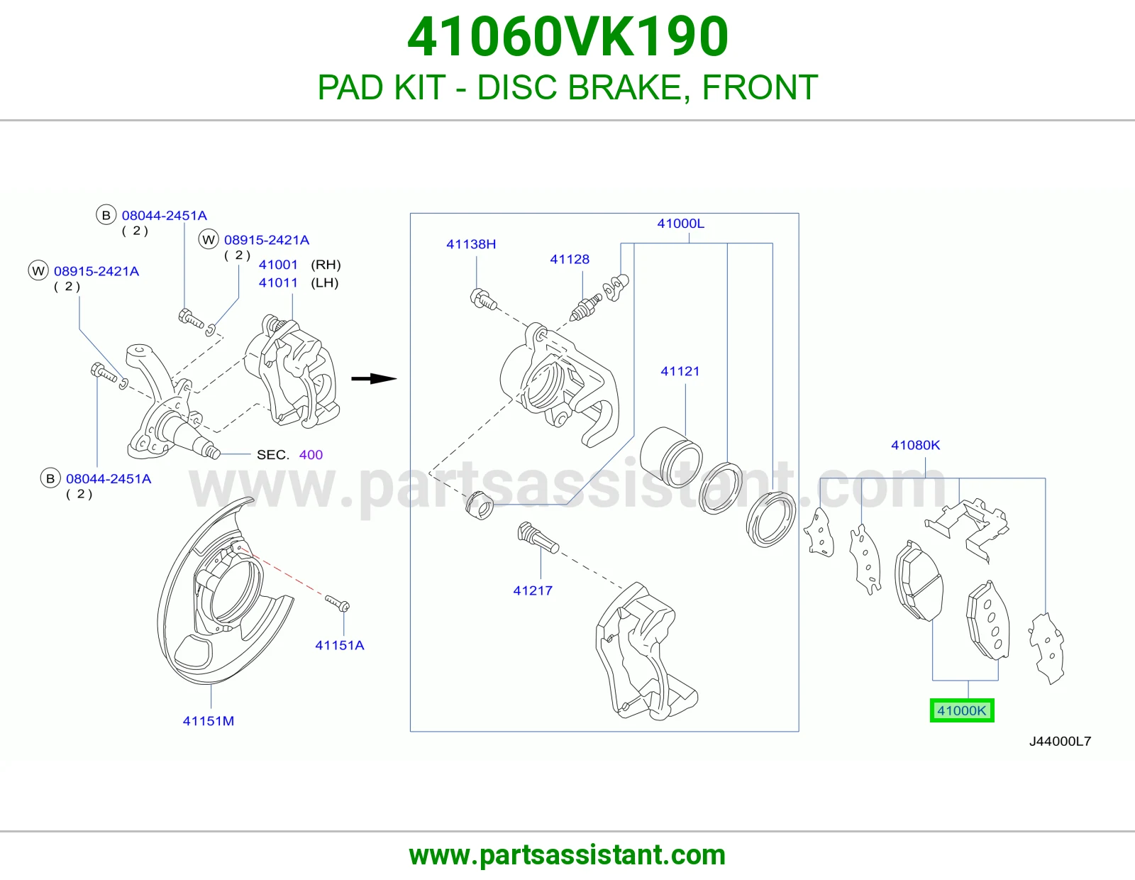 PAD KIT - DISC BRAKE, FRONT