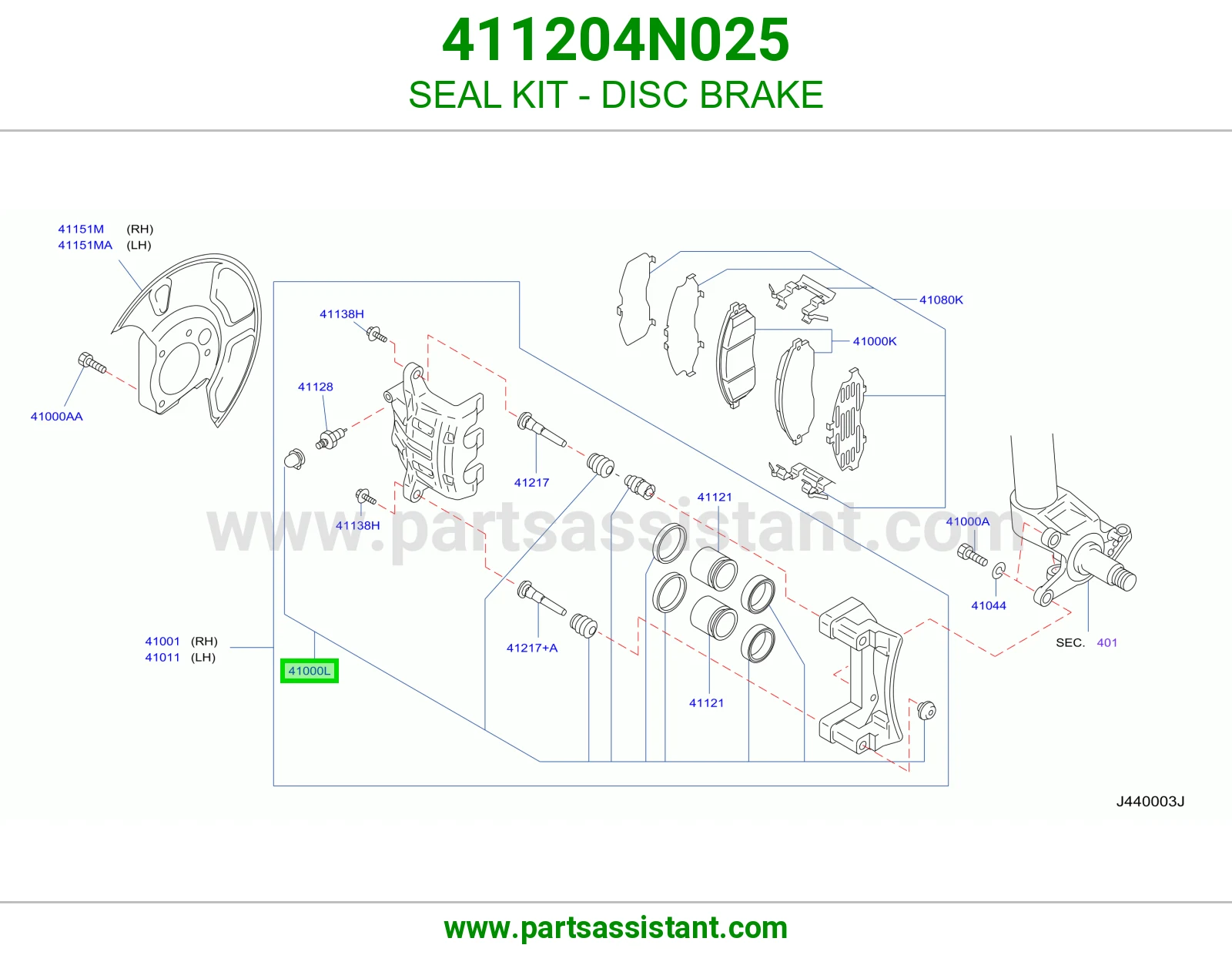 SEAL KIT - DISC BRAKE
