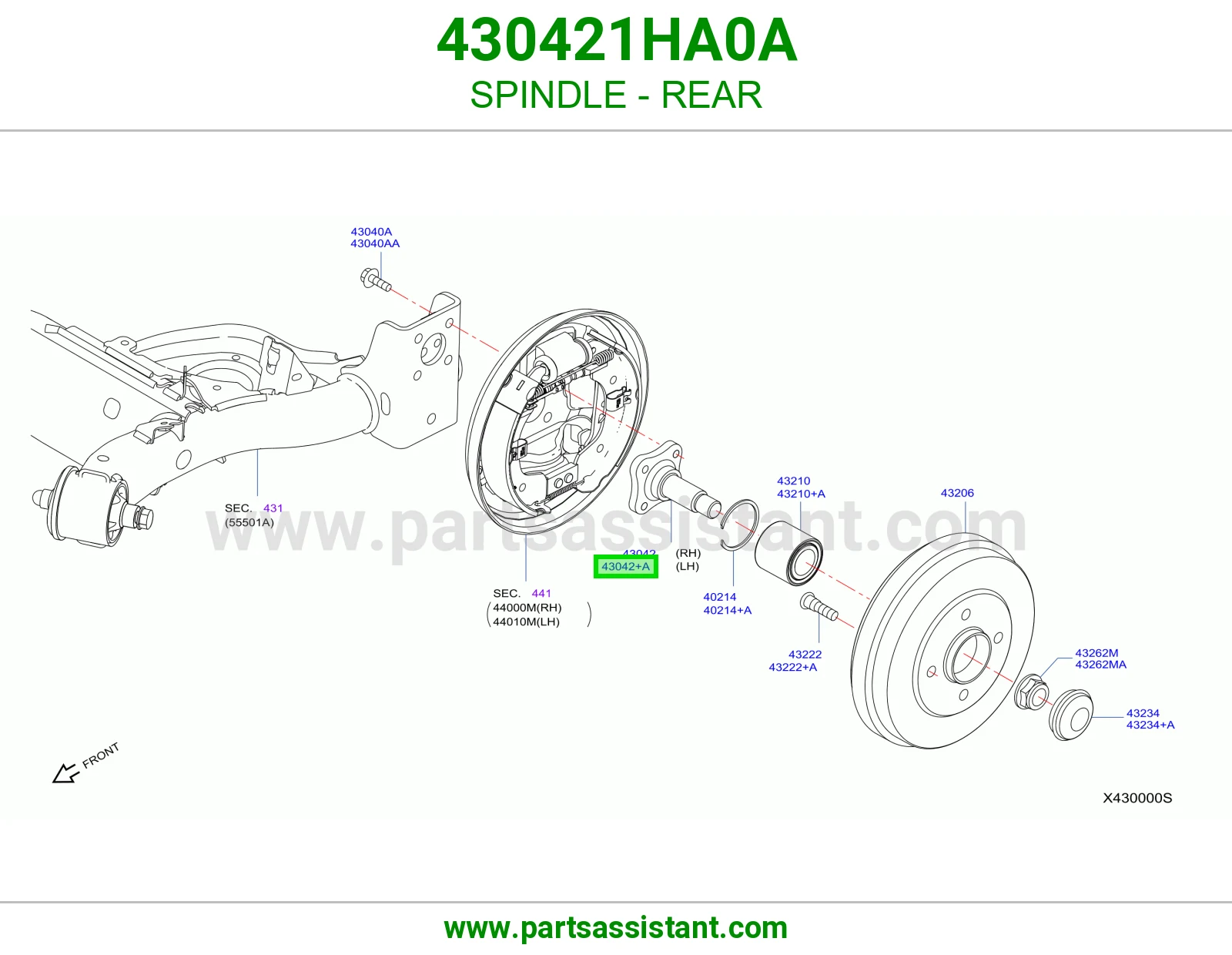 SPINDLE - REAR