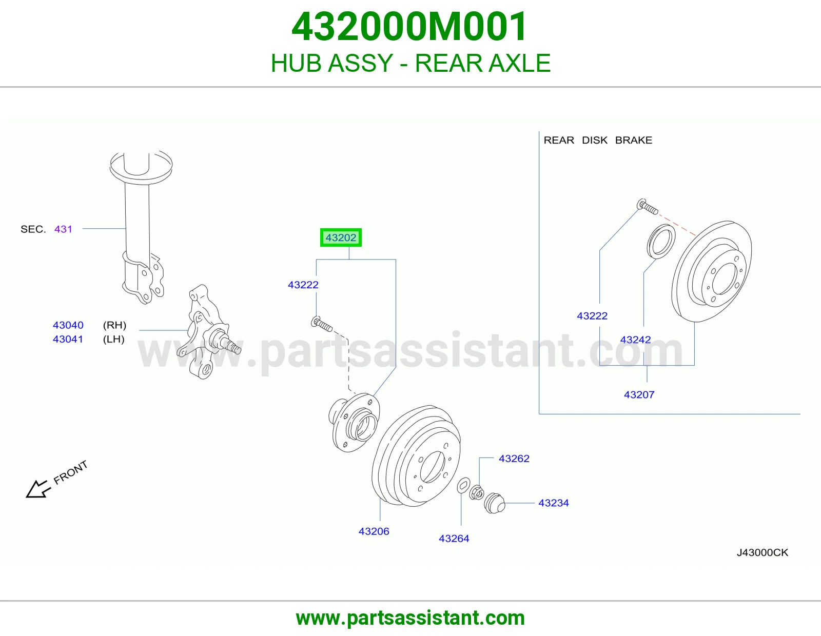 HUB ASSY - REAR AXLE