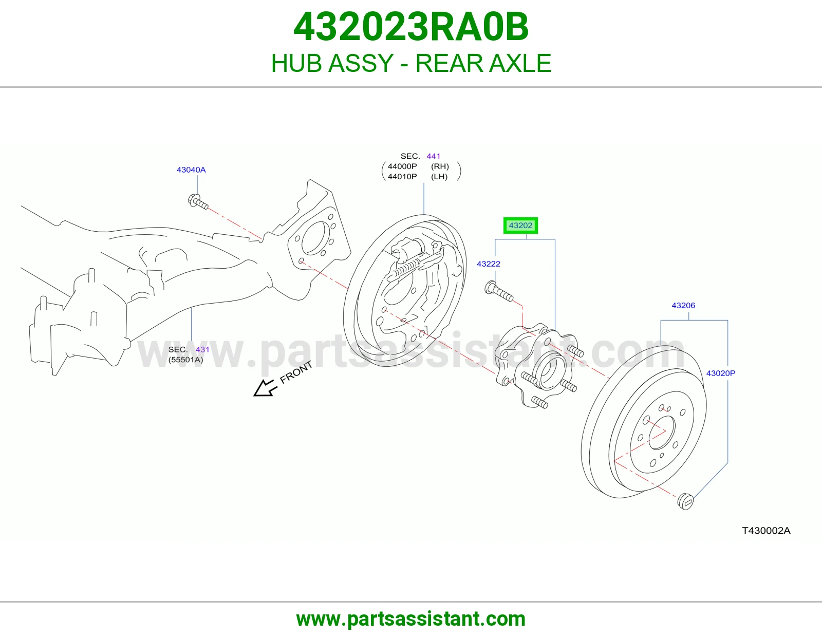 HUB ASSY - REAR AXLE