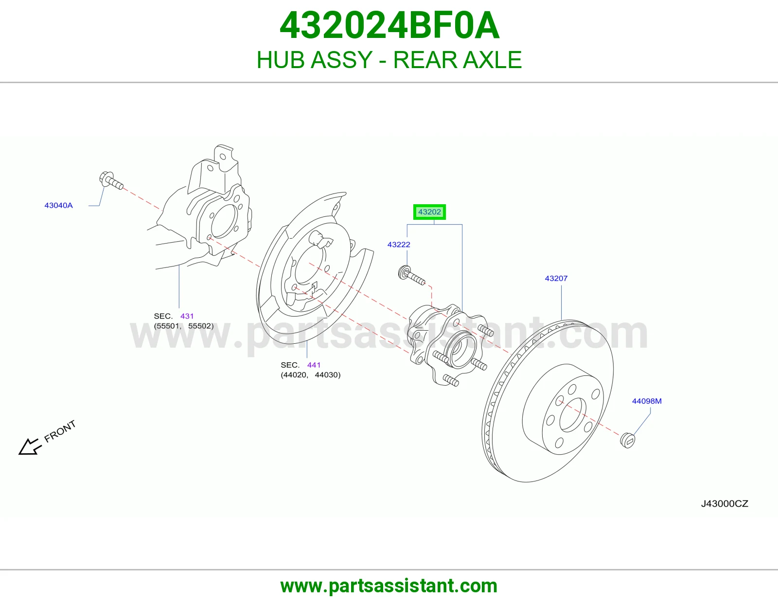 HUB ASSY - REAR AXLE
