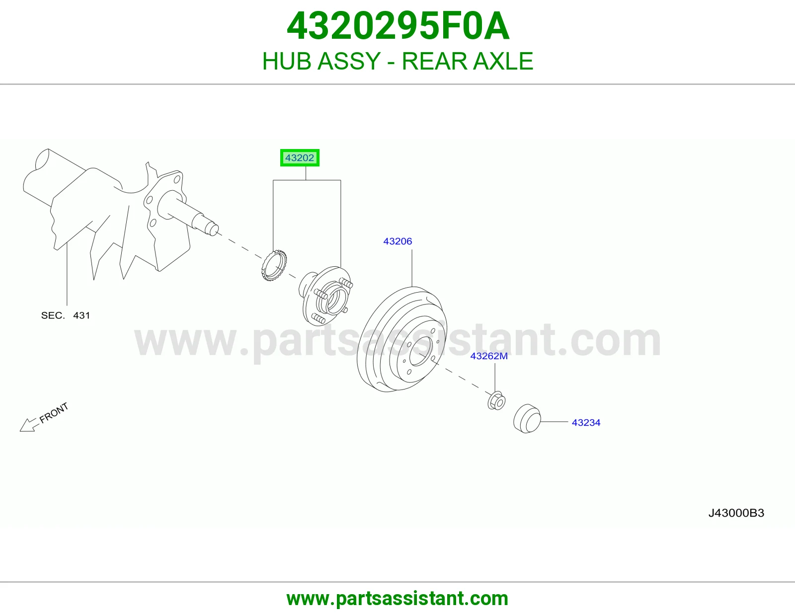 HUB ASSY - REAR AXLE