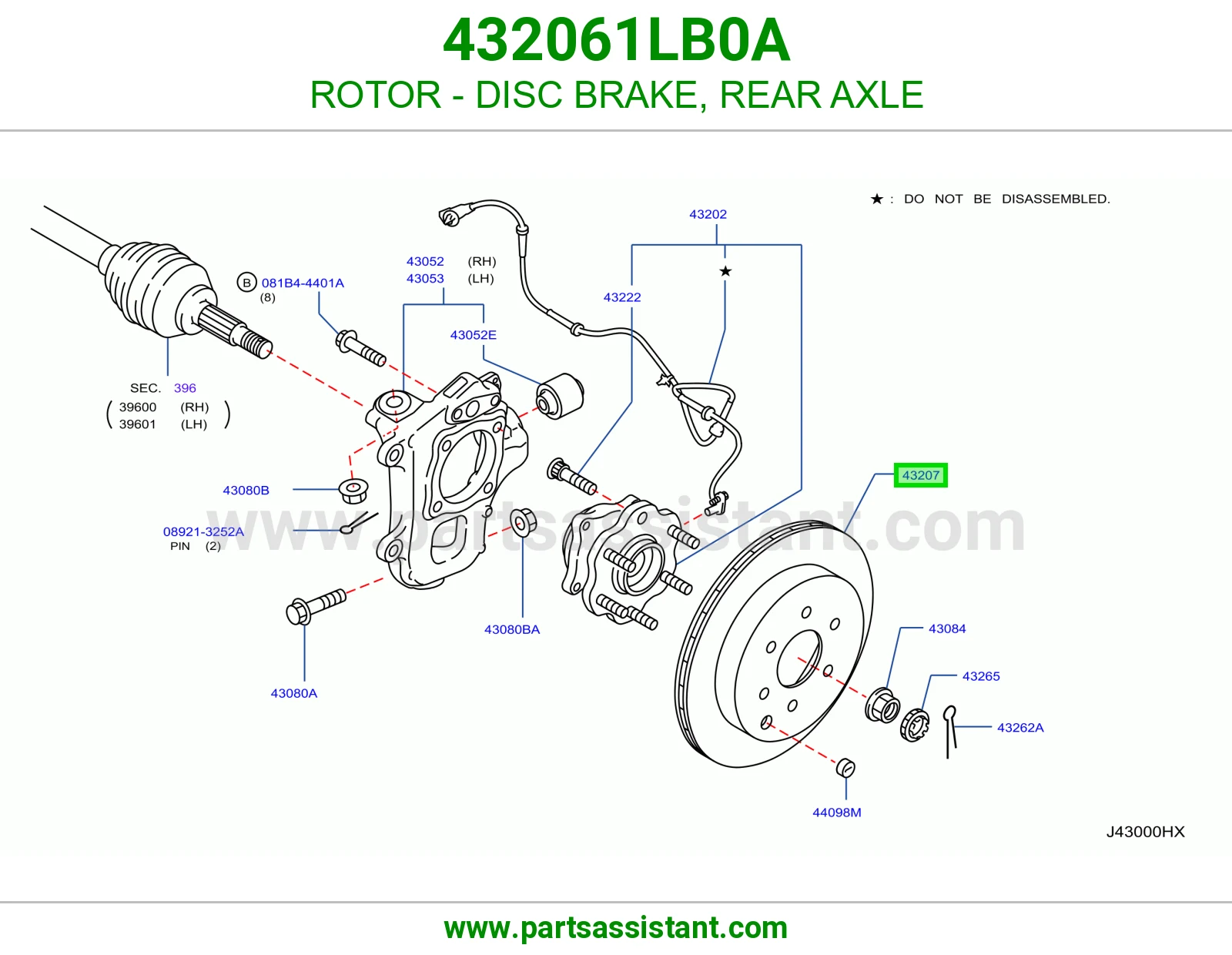 ROTOR - DISC BRAKE, REAR AXLE