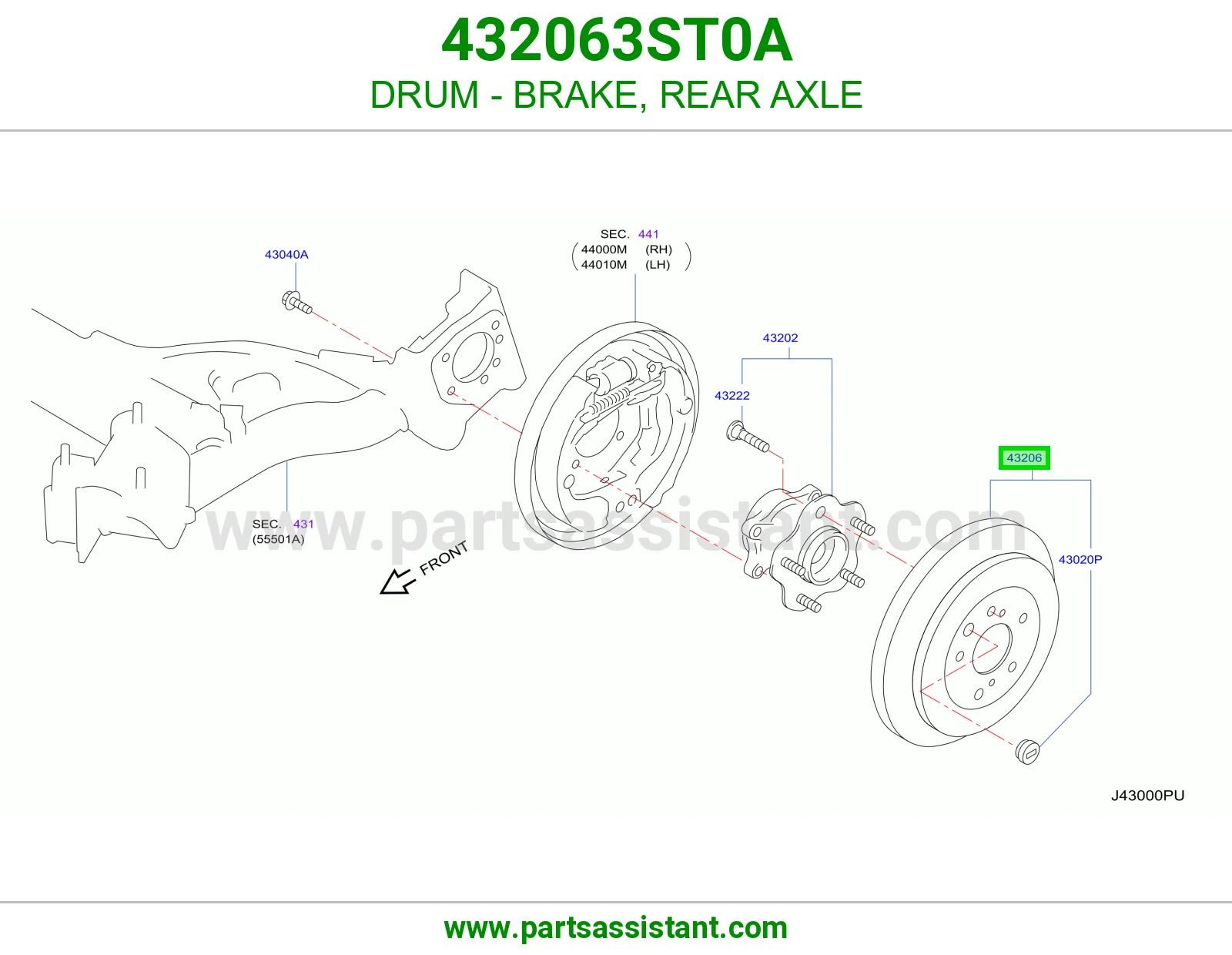 DRUM - BRAKE, REAR AXLE