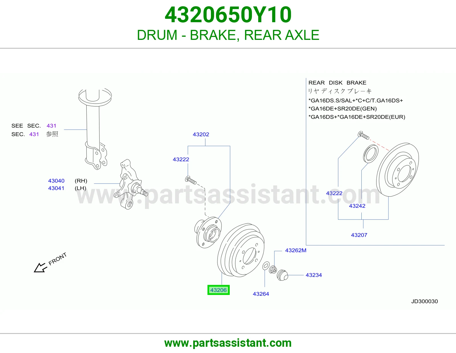 DRUM - BRAKE, REAR AXLE