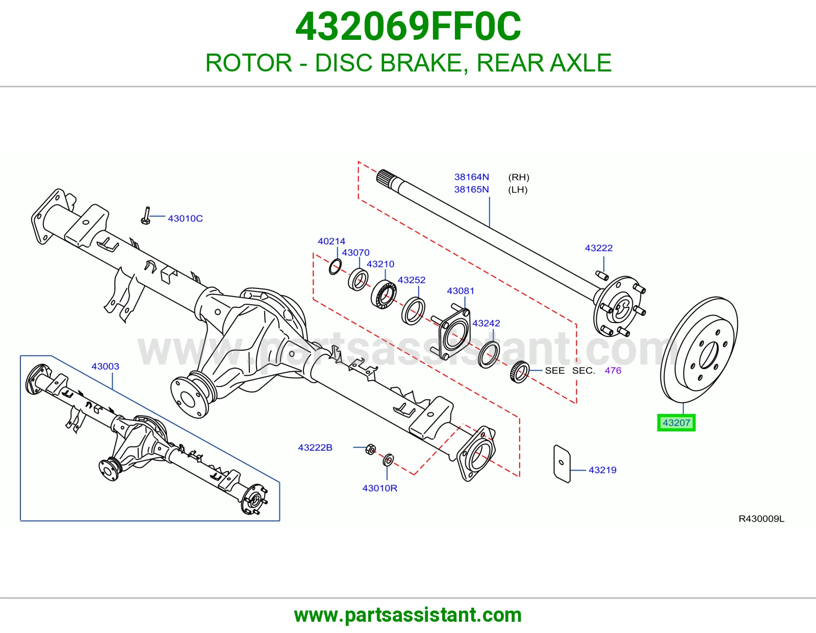 ROTOR - DISC BRAKE, REAR AXLE