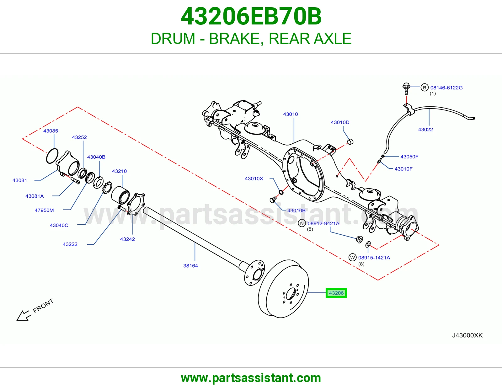 DRUM - BRAKE, REAR AXLE