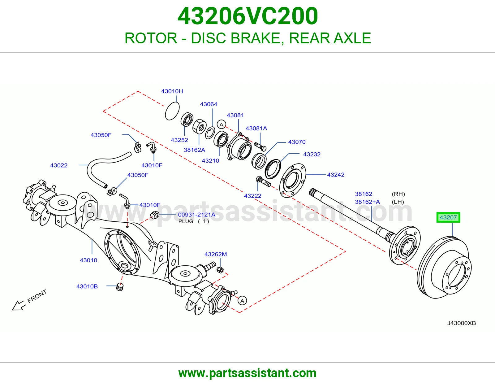 ROTOR - DISC BRAKE, REAR AXLE