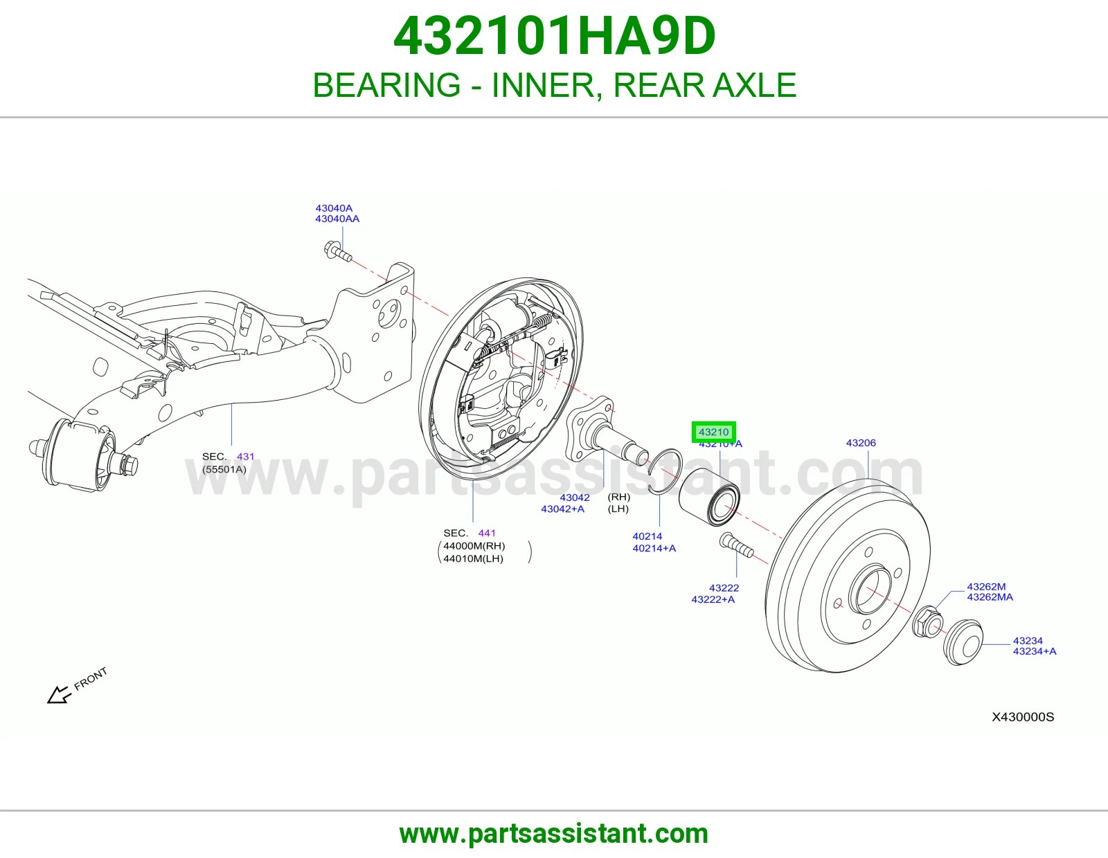 BEARING - INNER, REAR AXLE
