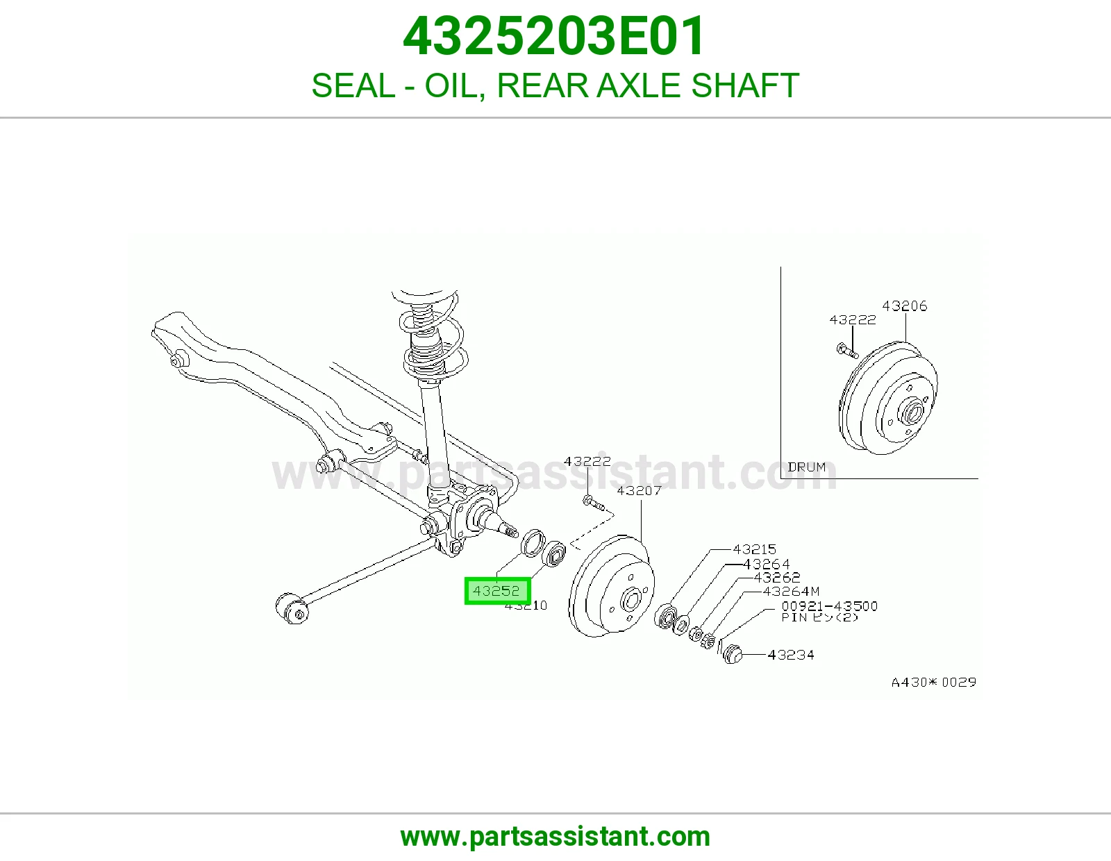 SEAL - OIL, REAR AXLE SHAFT