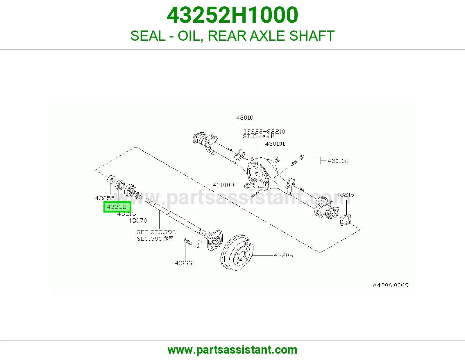 SEAL - OIL, REAR AXLE SHAFT