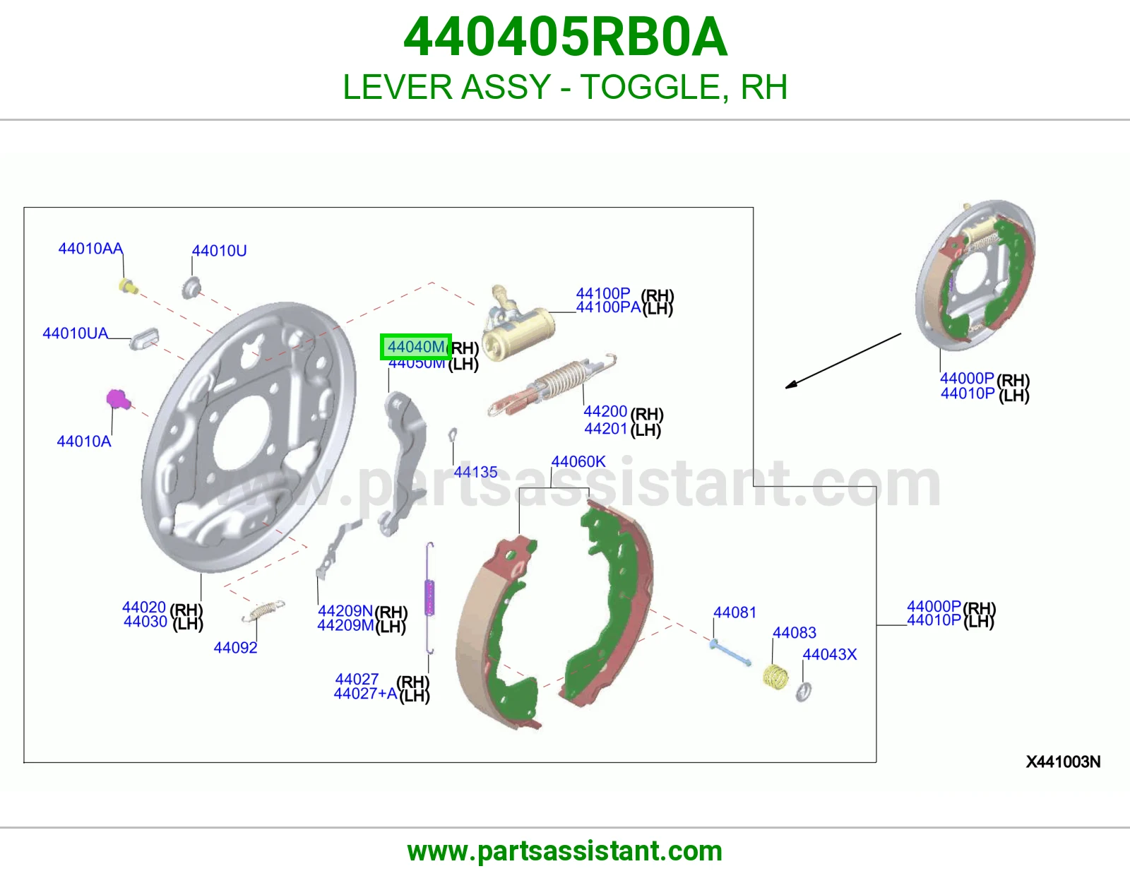 LEVER ASSY - TOGGLE, RH