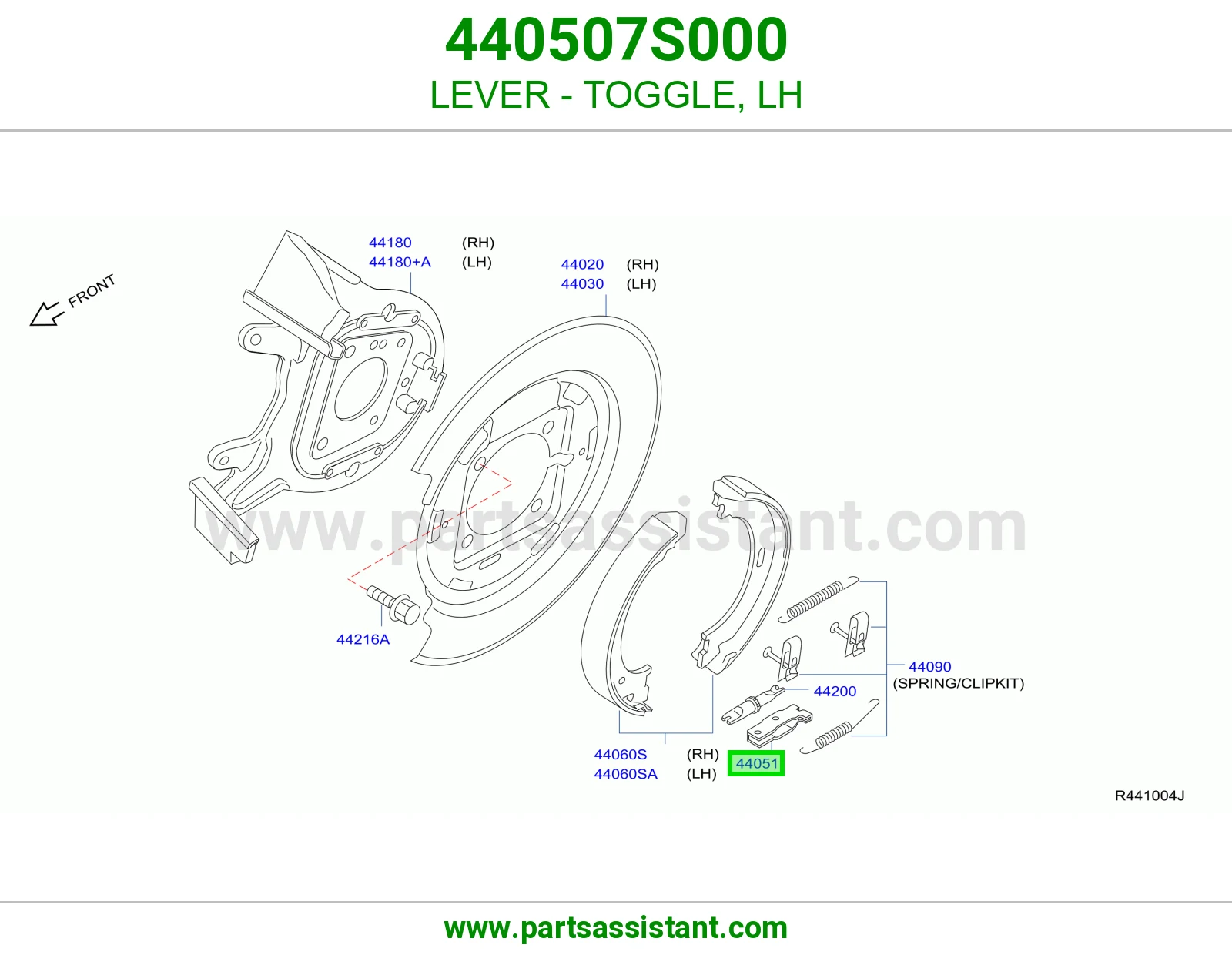 LEVER - TOGGLE, LH