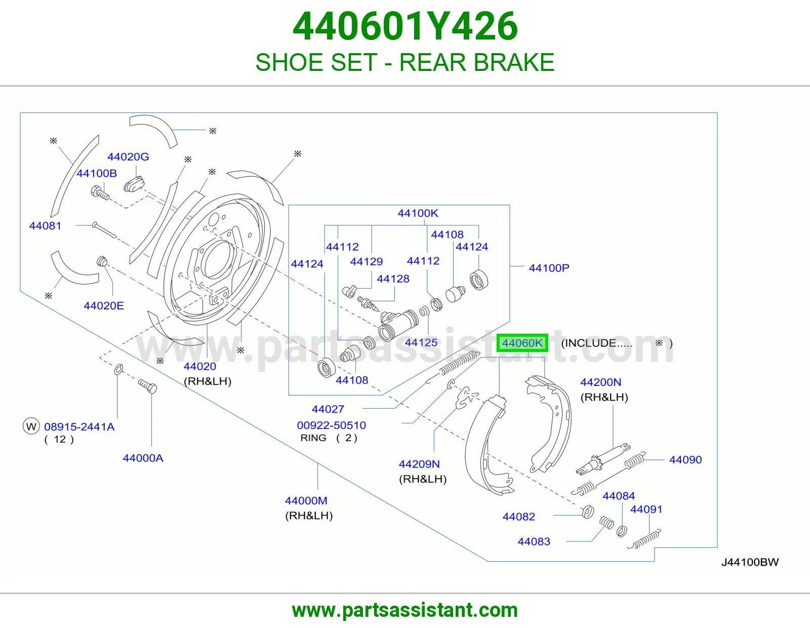 SHOE SET - REAR BRAKE