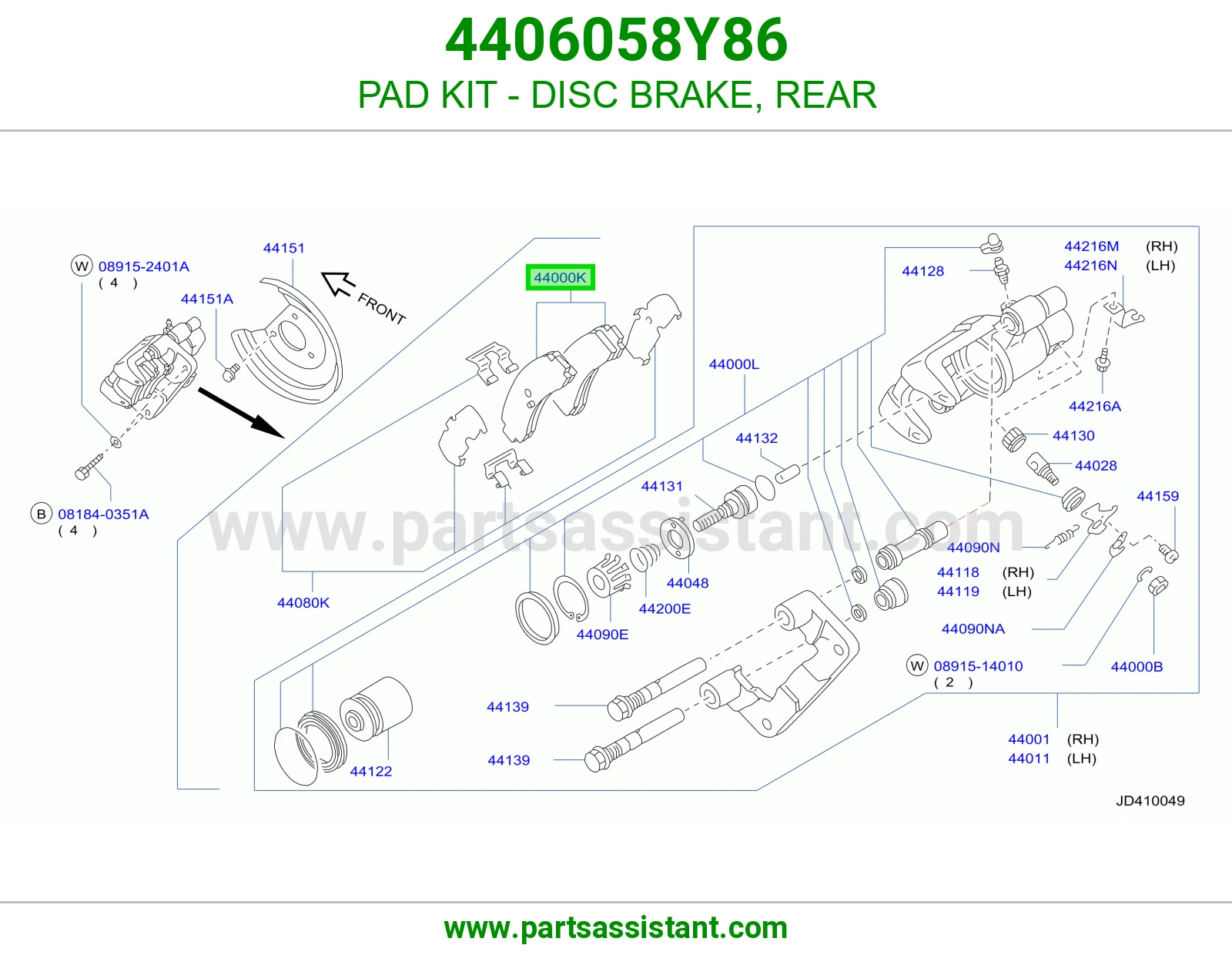 PAD KIT - DISC BRAKE, REAR