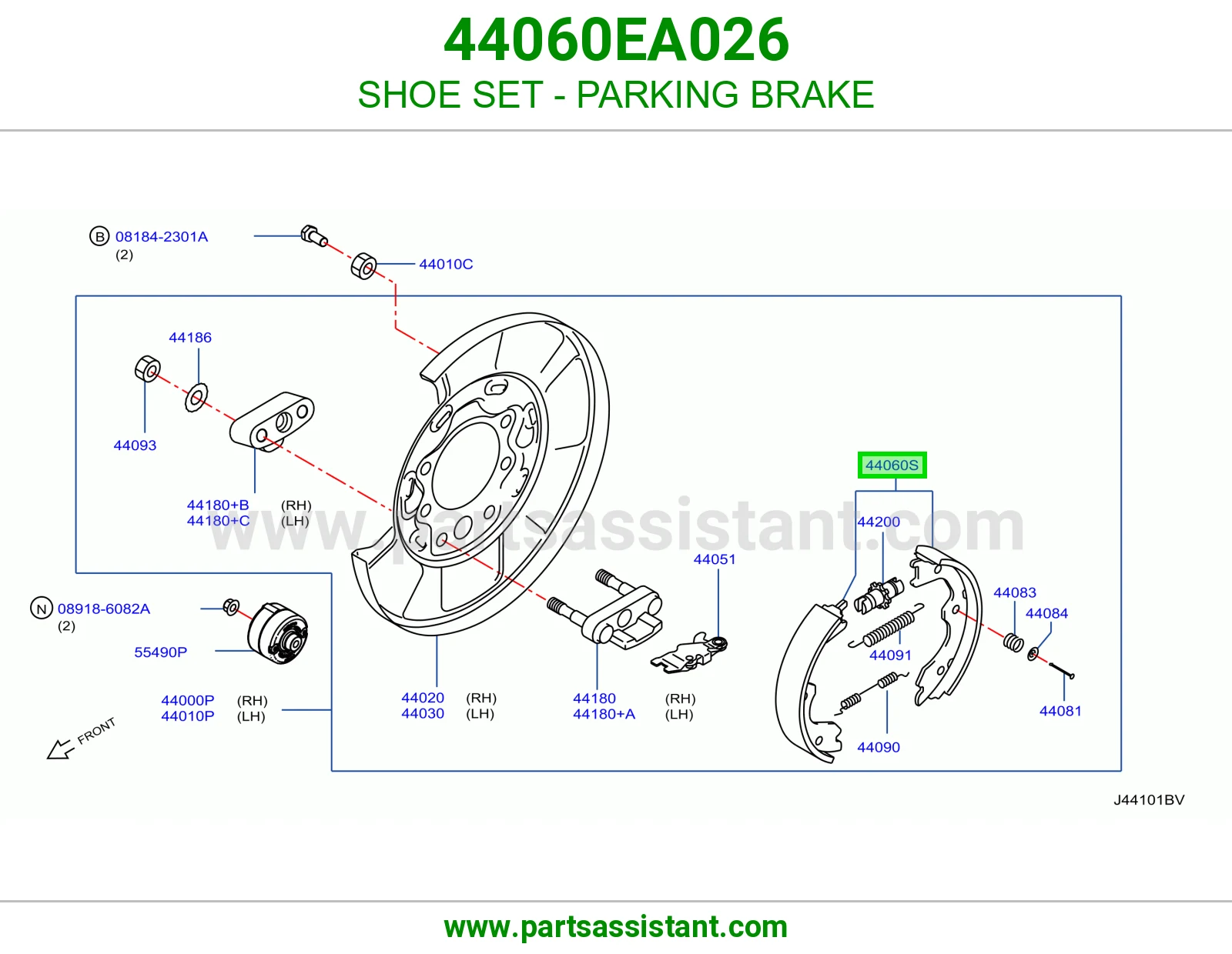 SHOE SET - PARKING BRAKE