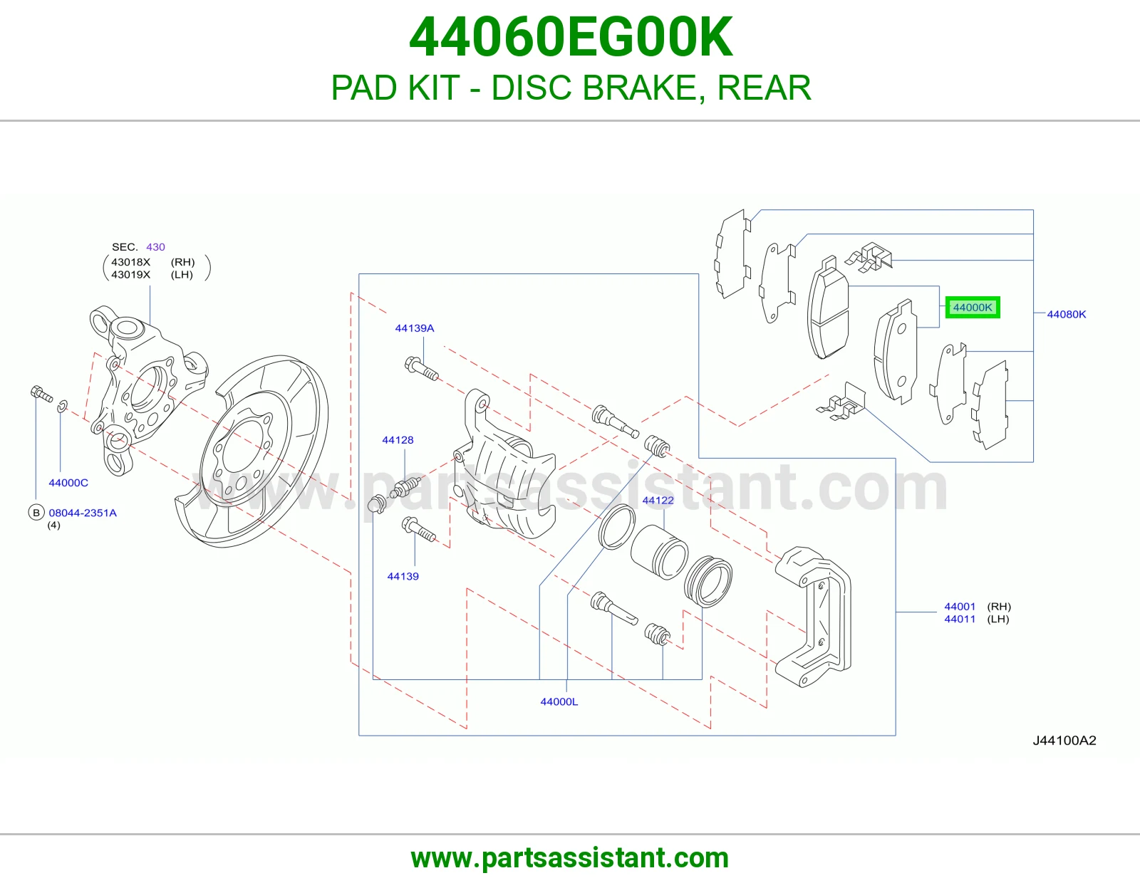 PAD KIT - DISC BRAKE, REAR
