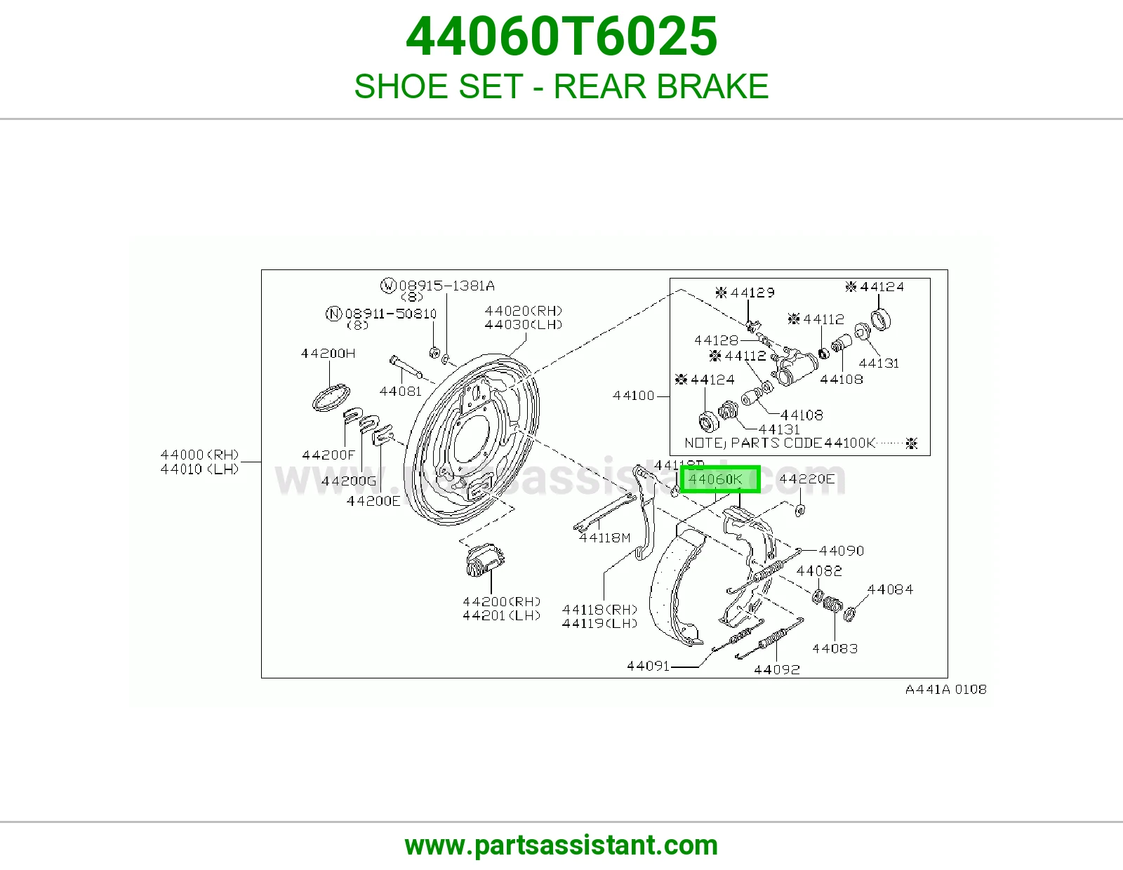 SHOE SET - REAR BRAKE