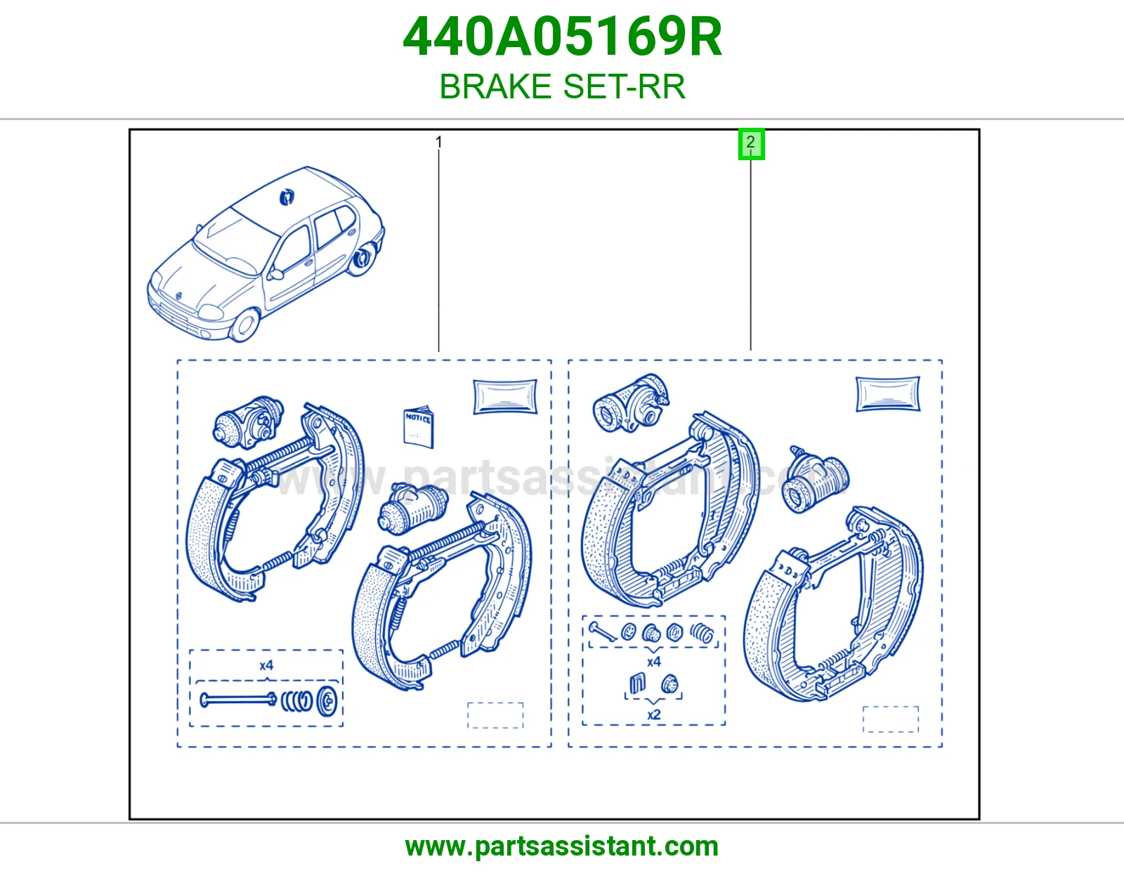 BRAKE SET-RR