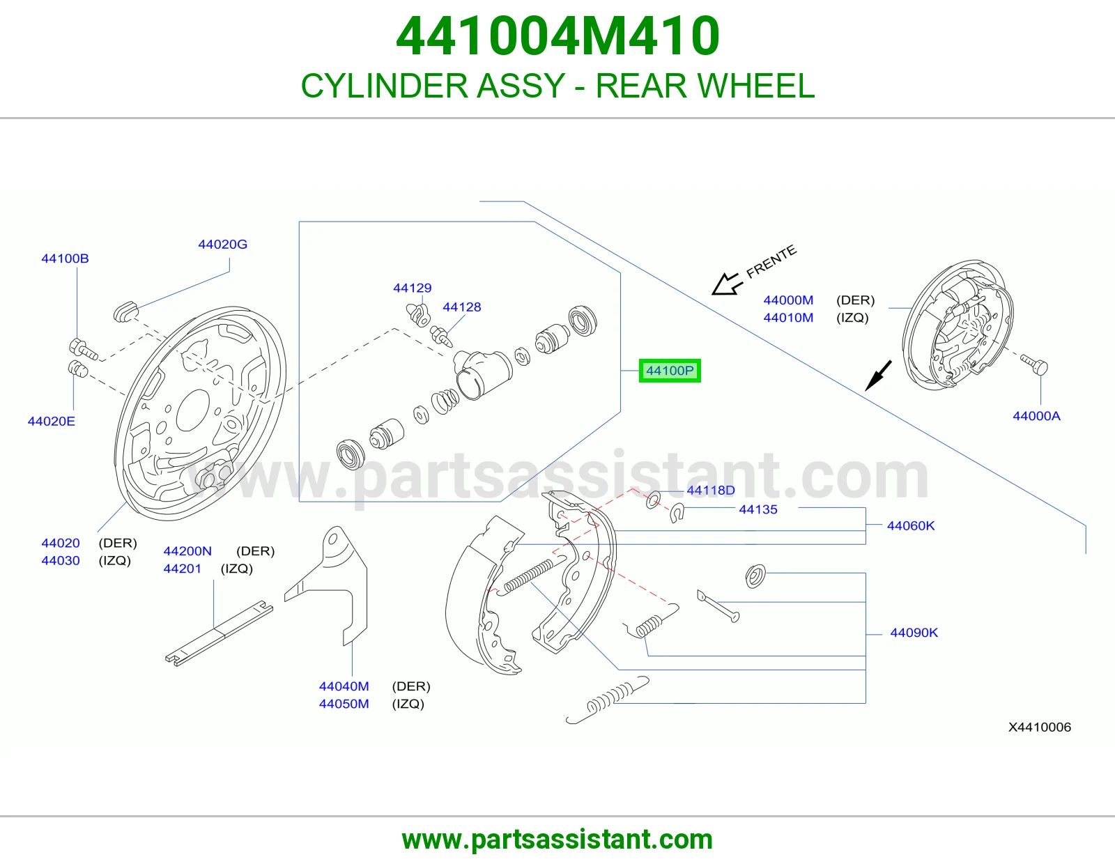 CYLINDER ASSY - REAR WHEEL